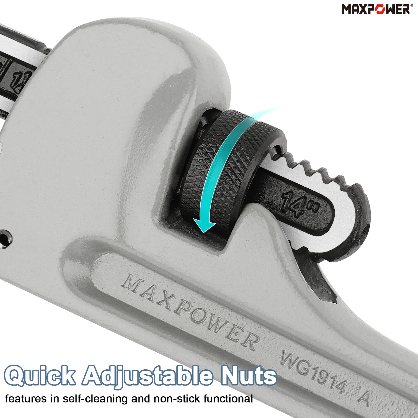 MaxPower Outils de plomberie clés tuyau alu 10-14-18 pouces lot