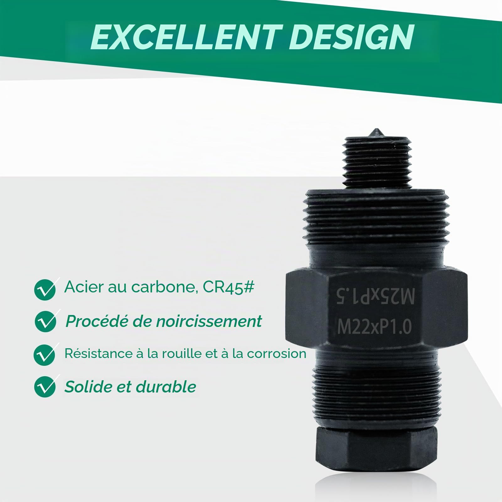 CCLife Puller Set extracteur volant M25x1,5/M22x1,0 mm acier