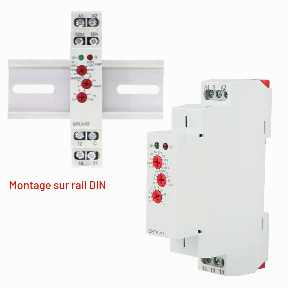 Jadeshay GRT8-M1 relais temporisé 10 fonctions rail DIN