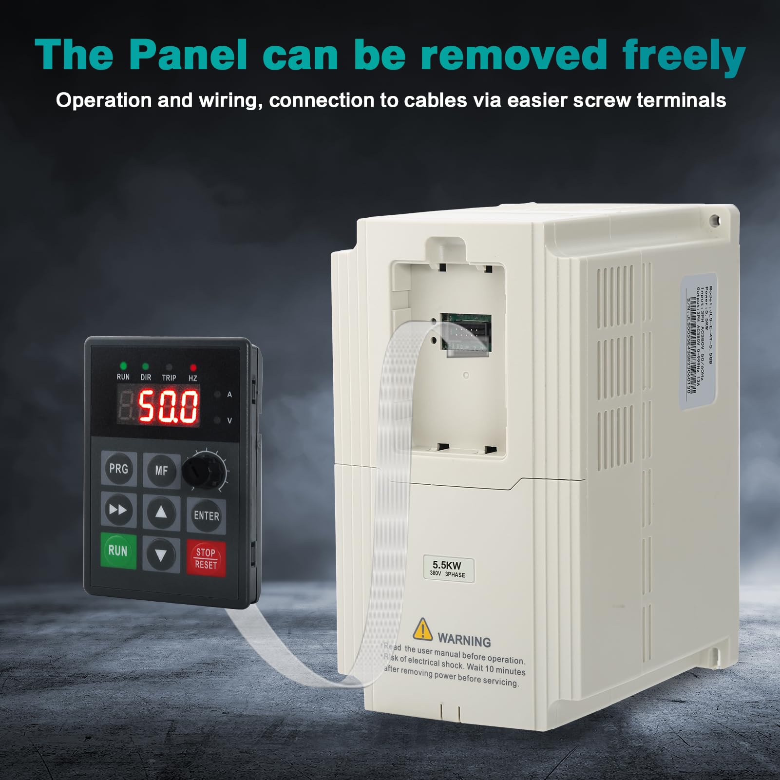Jadeshay Installation Électrique variateur VFD 380V 5,5kW triphasé