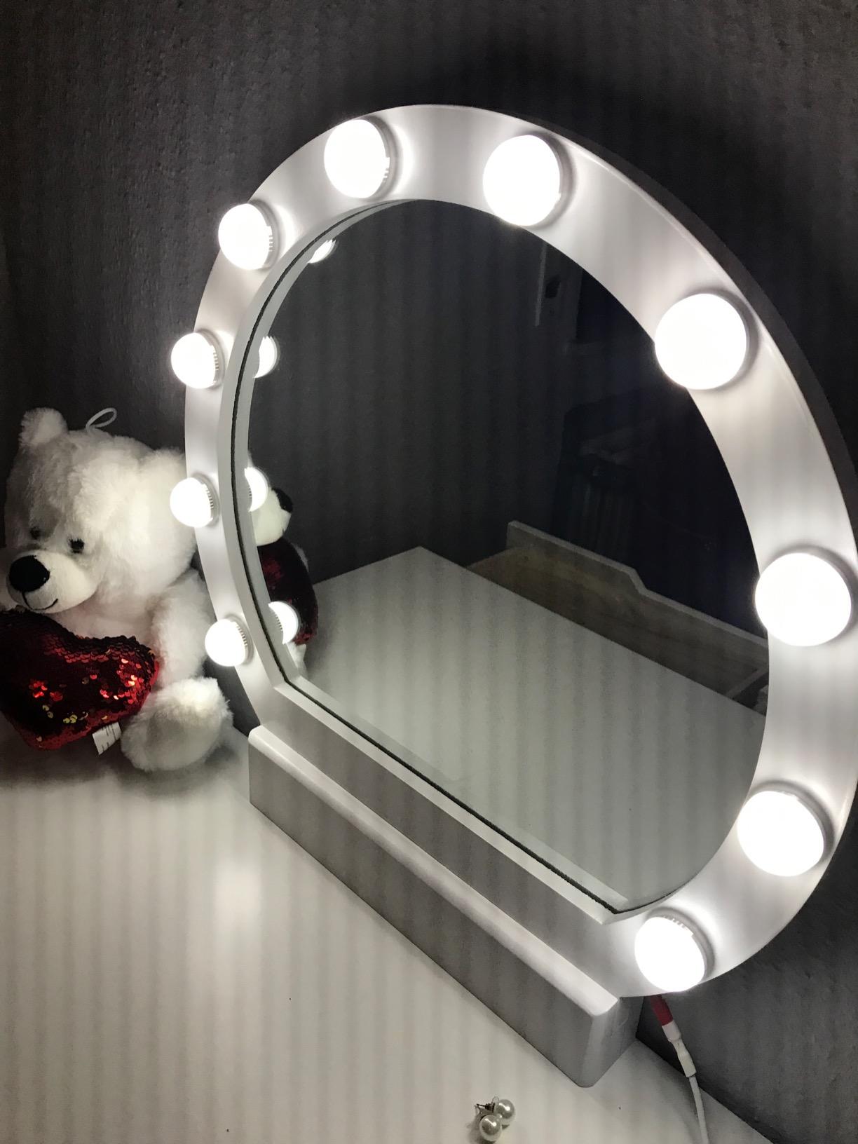 CCLIFE coiffeuse miroir LED blanc tabouret 80x40cm