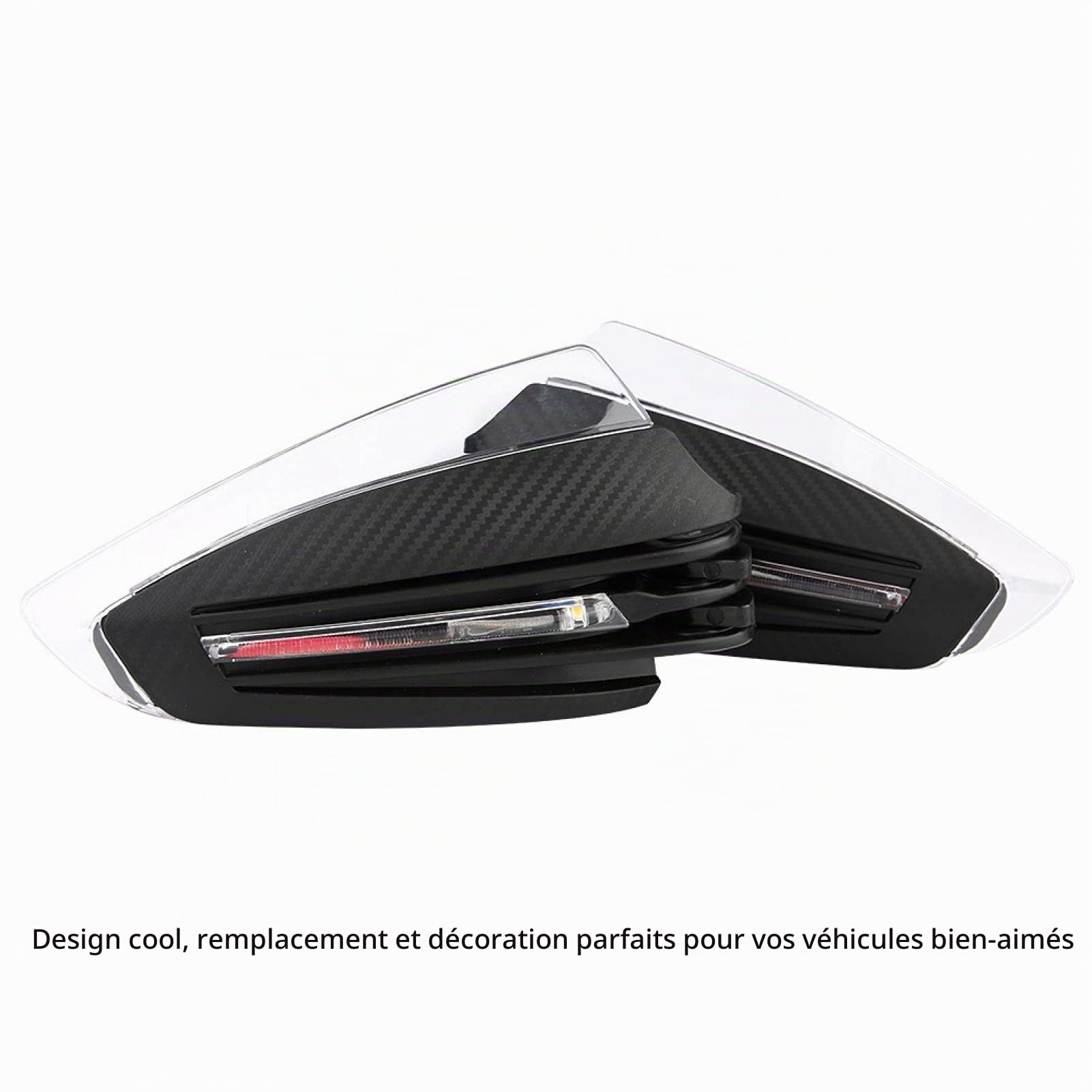 OUKENS Protège-Mains Moto LED Universel 22mm 7/8" x2 ABS