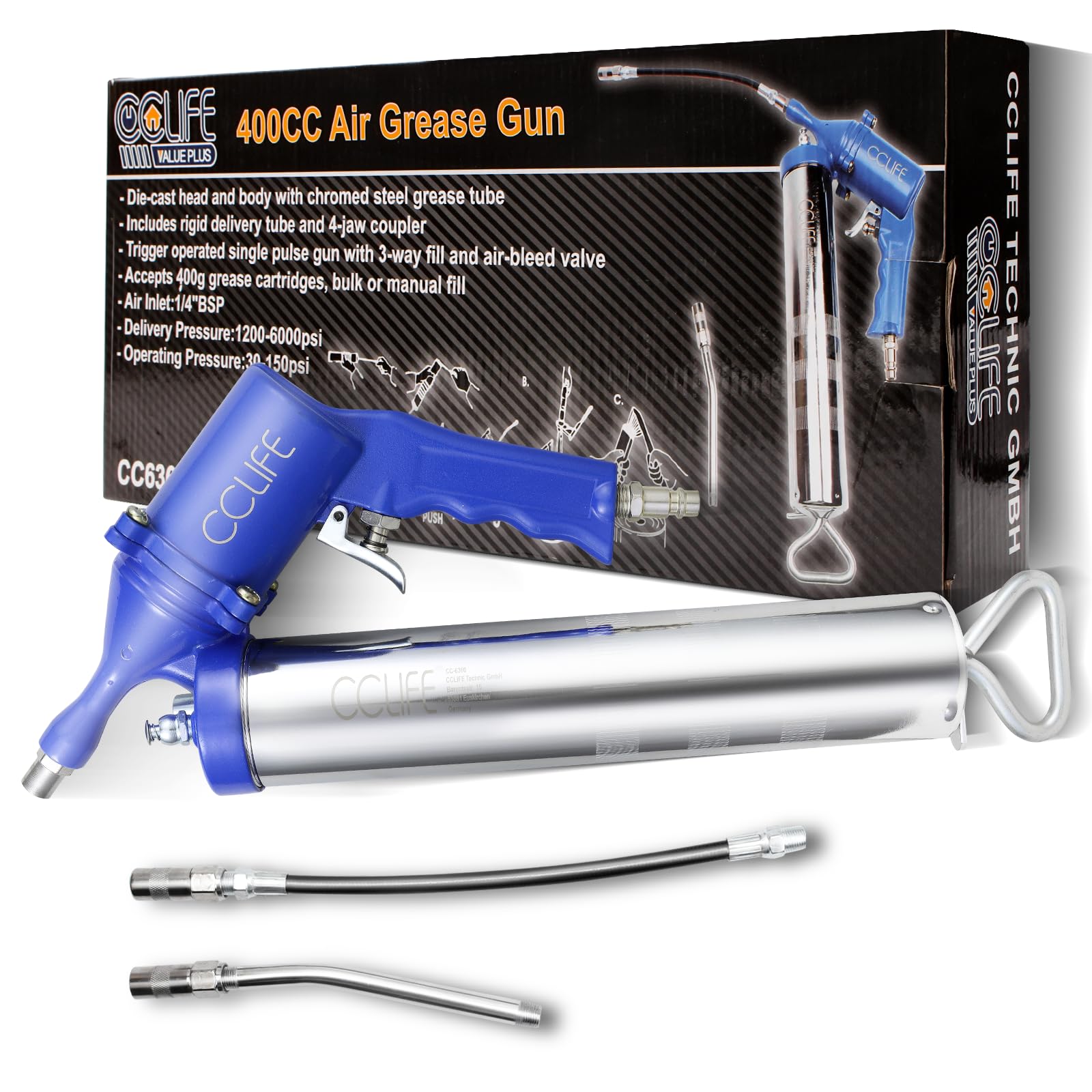 CCLIFE DIY Tools graisseurs M6 M8 M10 coffret 110 pièces