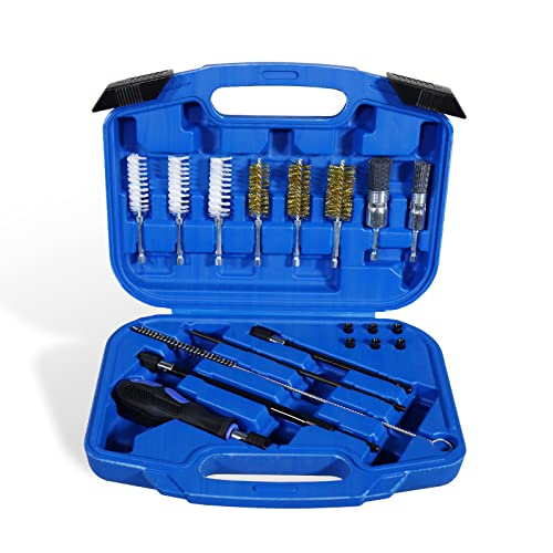 CCLIFE Kit nettoyage siège injecteur diesel 19 pièces brosses