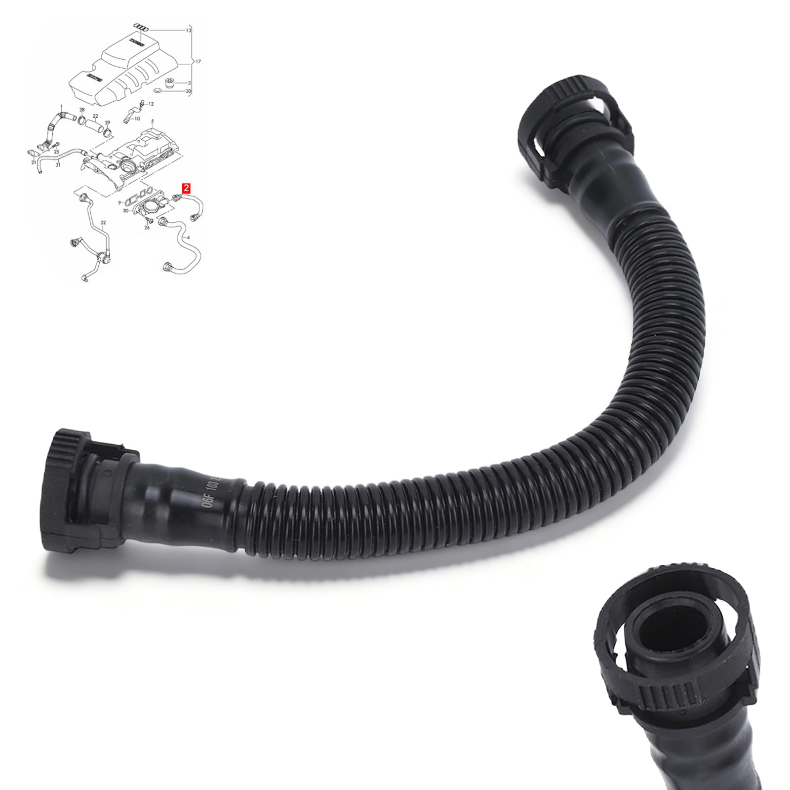 OUKENS 06F103221E tuyau reniflard carter Audi Seat ABS