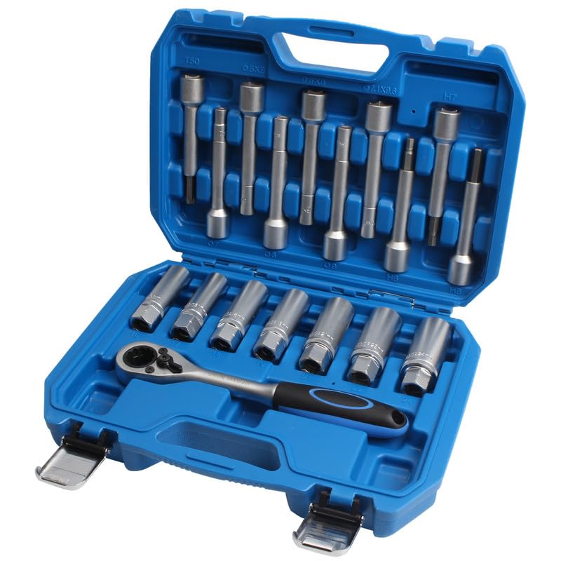 CCLIFE Spring Compressor kit douilles amortisseur 18 pcs 1/2" auto