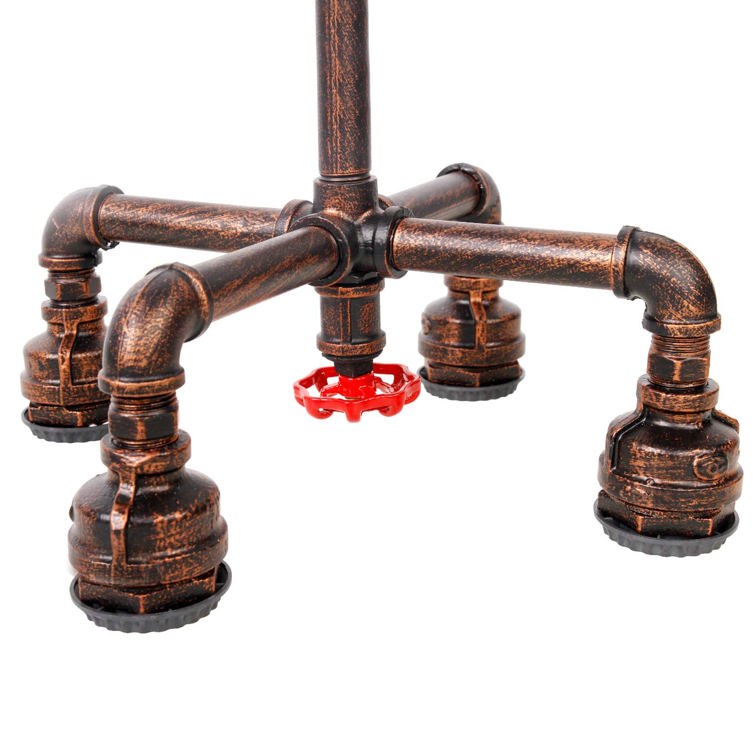 CCLIFE DIY Tools lustre industriel bronze 4x E27 métal