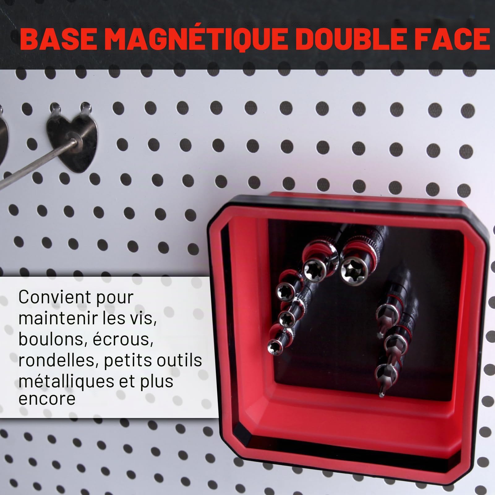 LEONTOOL Plateau magnétique silicone pliable lot de 3