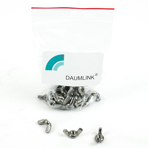 DAUMLINK Écrous Écrou papillon M5 inox 25 pièces sans outil