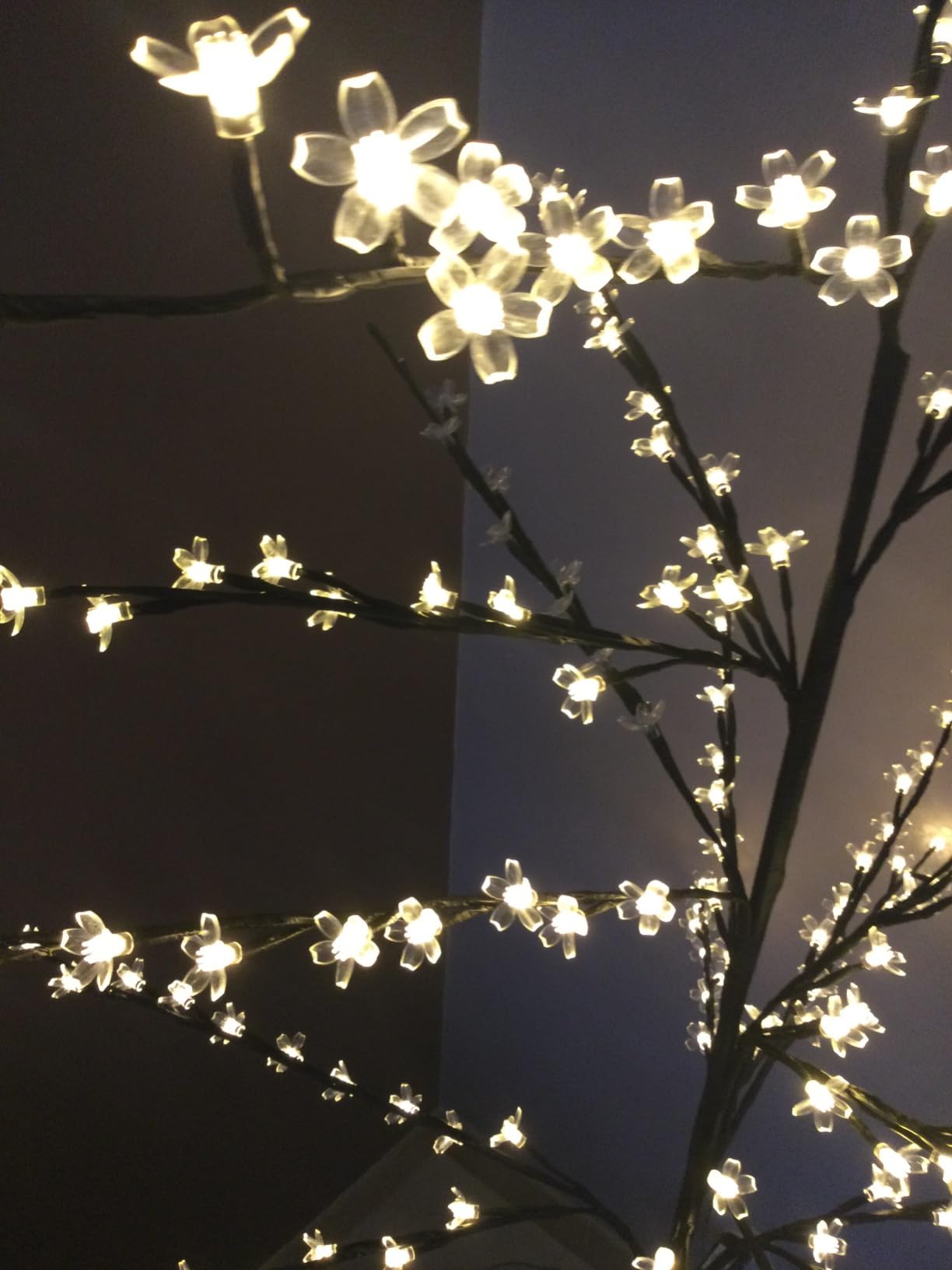CCLIFE DIY Tools arbre cerisier lumineux 180 cm 200 LED blanc chaud