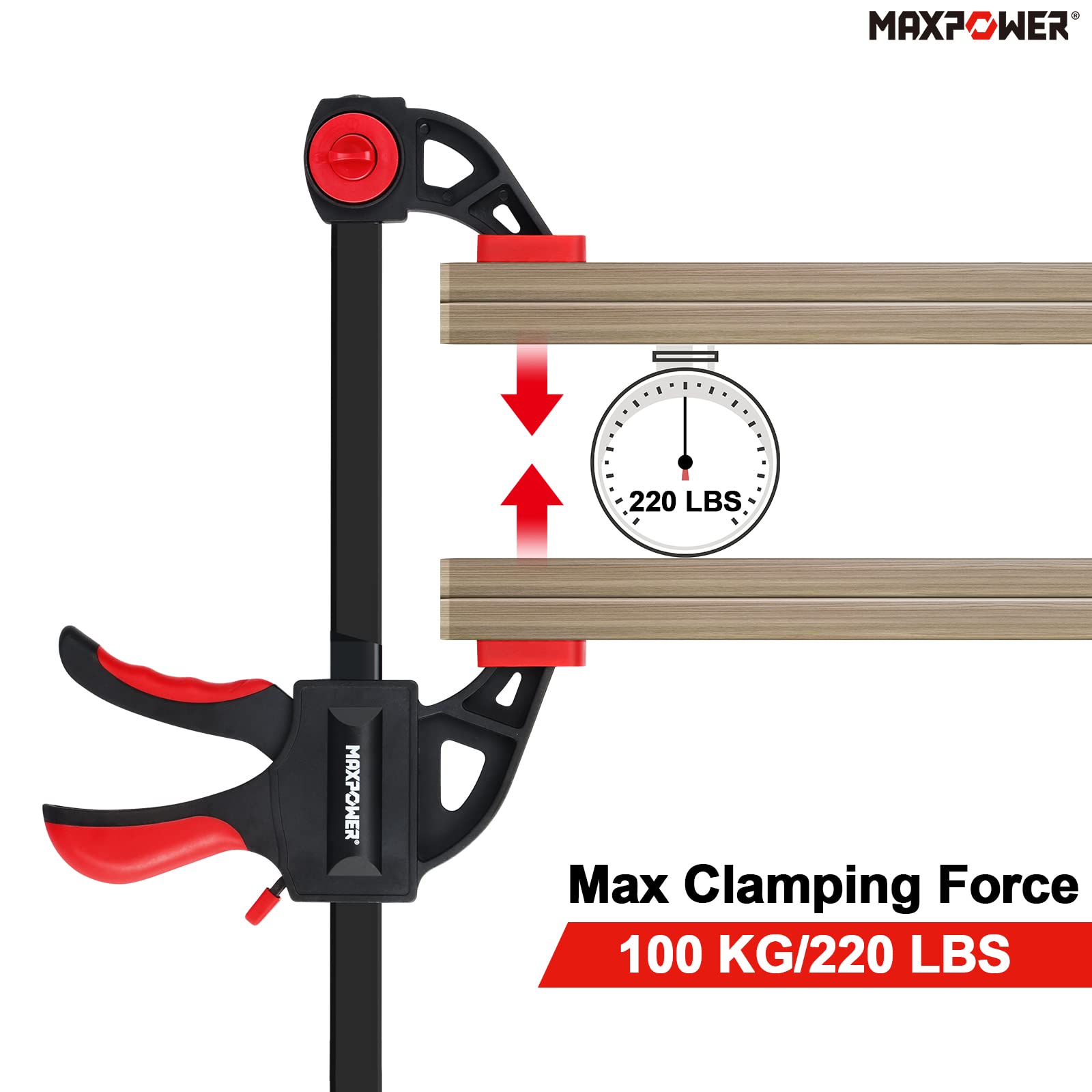 MaxPower Outils de serrage serre-joint rapide 150-600 mm 6 pièces