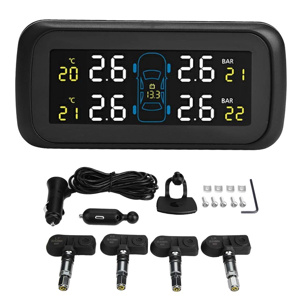 OUKENS TPMS pression pneus 4 capteurs internes LCD USB