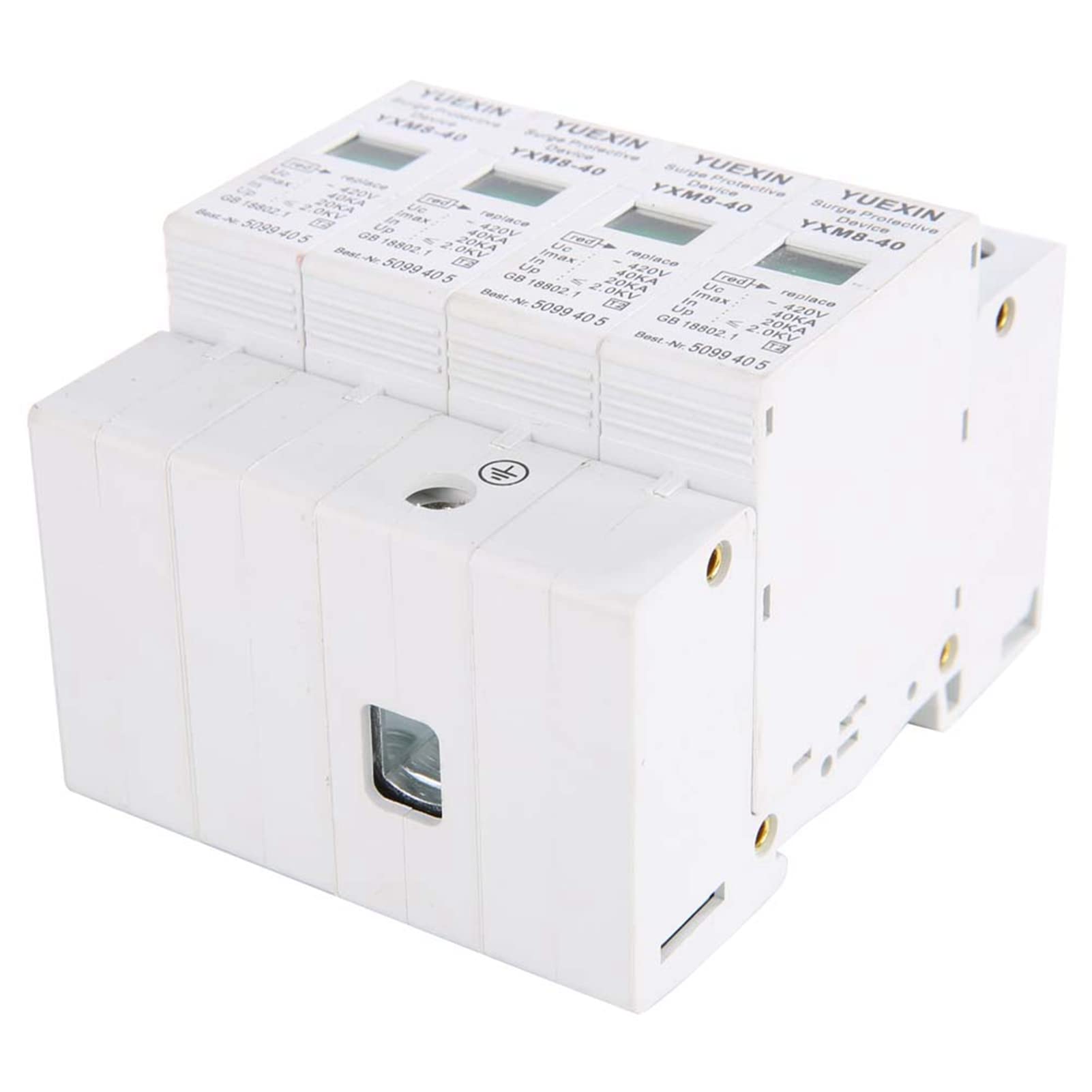 Jadeshay Installation Électrique Parafoudre 4P 40kA Rail DIN