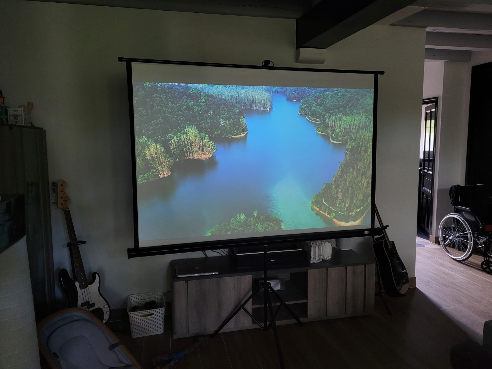 CCLIFE DIY Tools Écran Vidéoprojecteur Trépied 178x178cm 100"