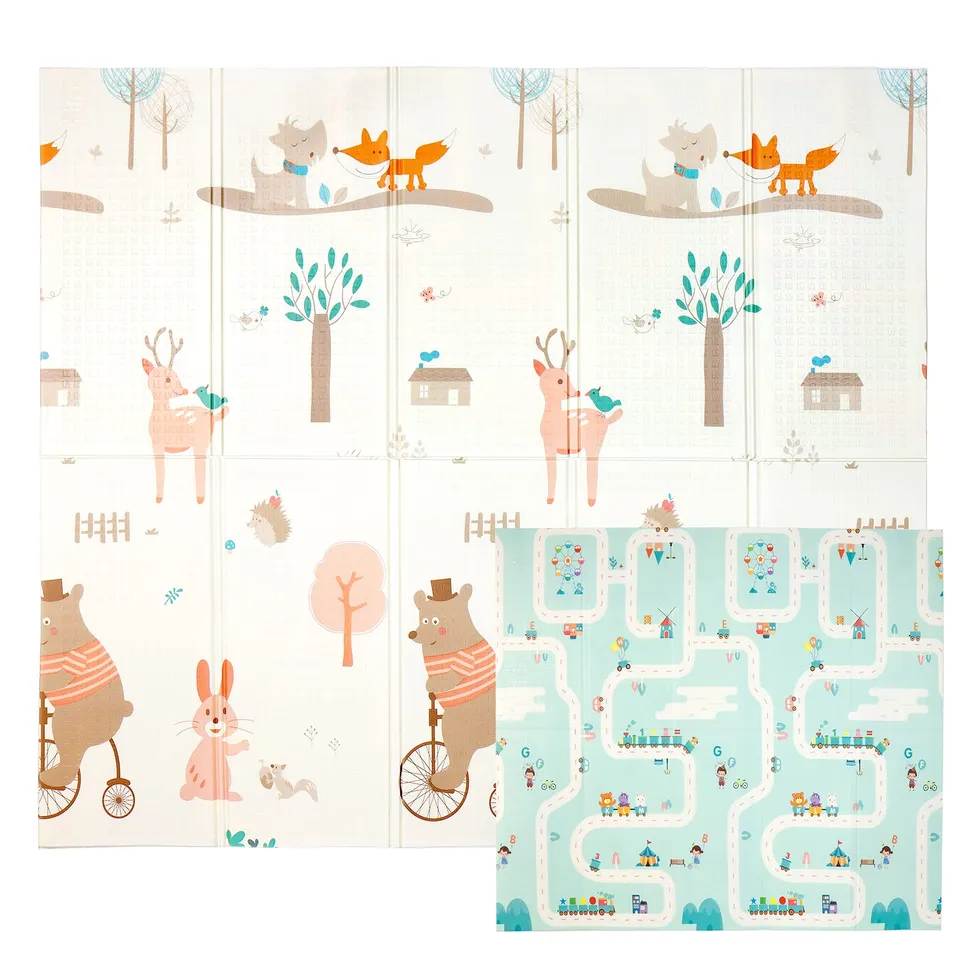 CCLIFE Baby & Kids tapis jeux 196x175 lapin renard