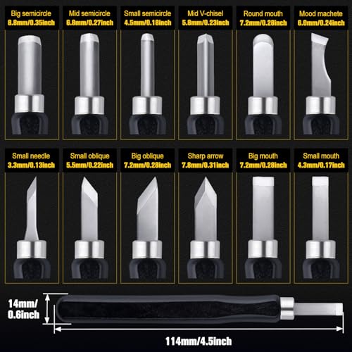 LEONTOOL Lames de Scie kit sculpture bois 12pcs acier SK2