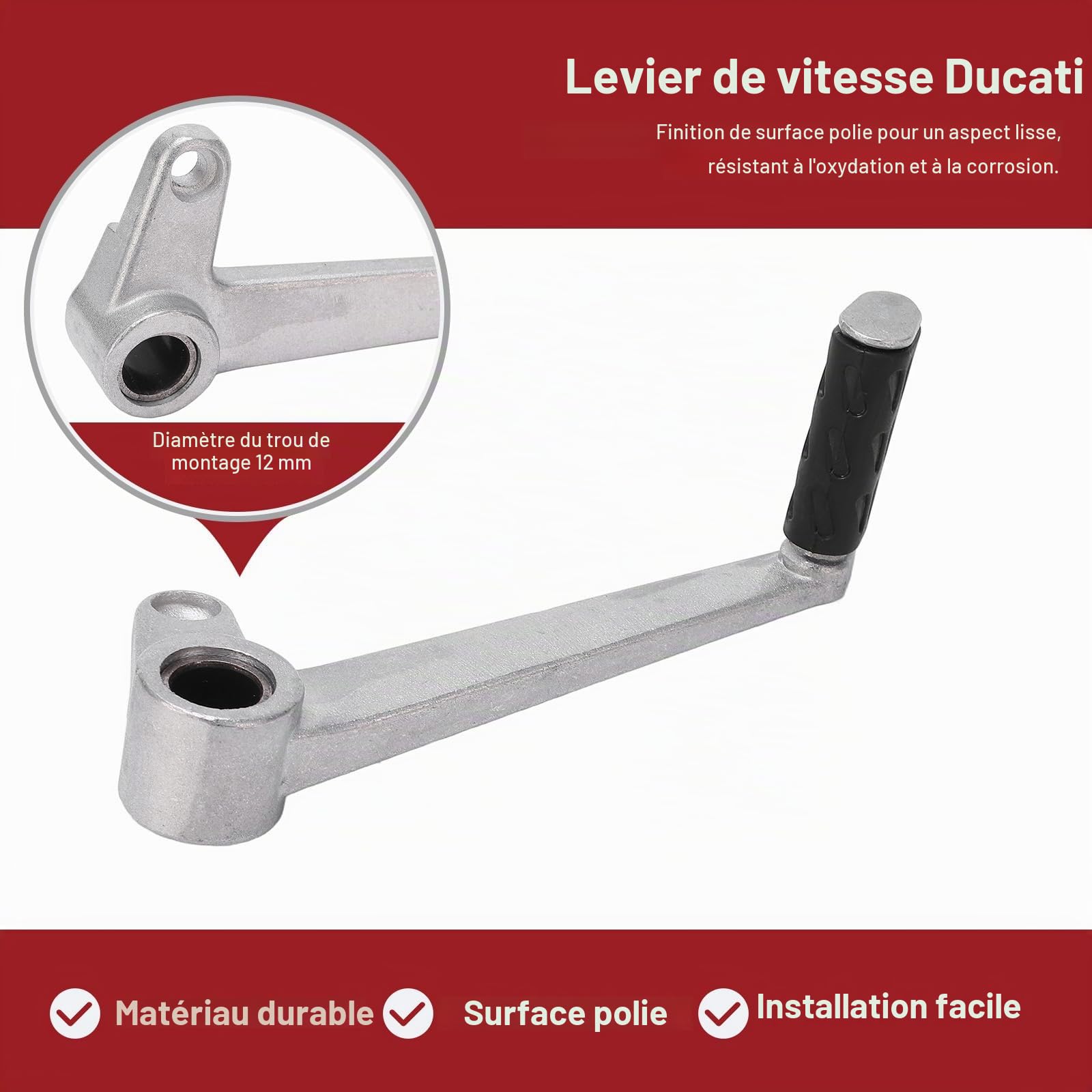 OUKENS Levier de vitesse Monster 696 aluminium Ducati 2009-2013