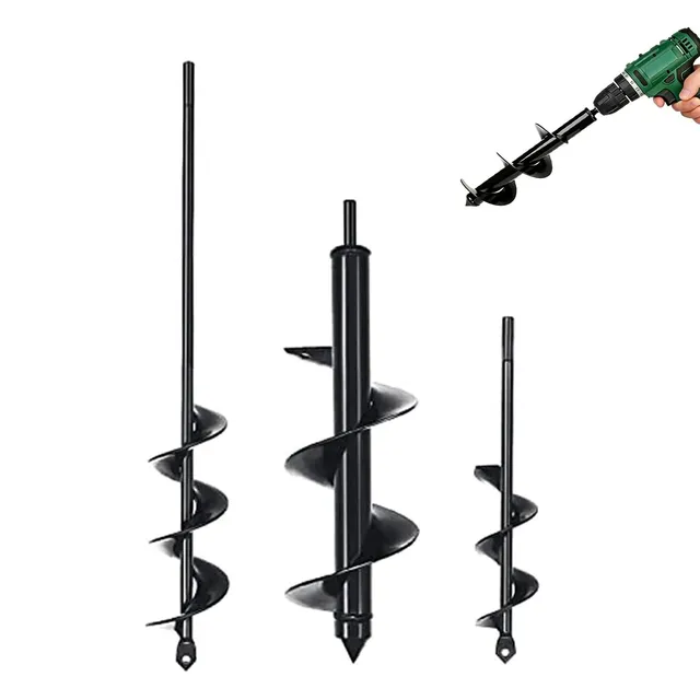 OUKENS Kit 3 tarières spirale jardin tige hexagonale 18V