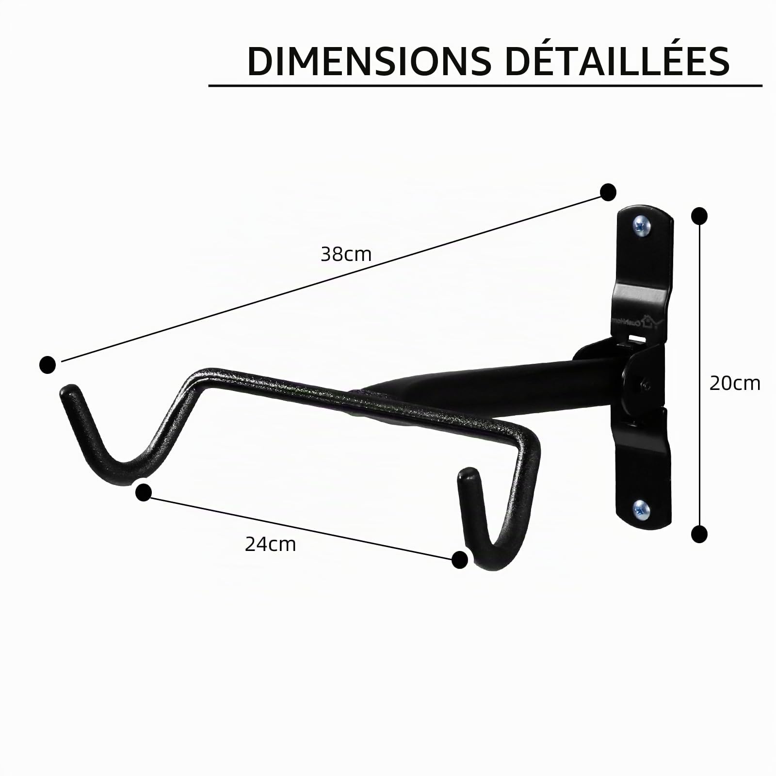 CCLIFE DIY Tools Support vélo mural pliable 35 kg
