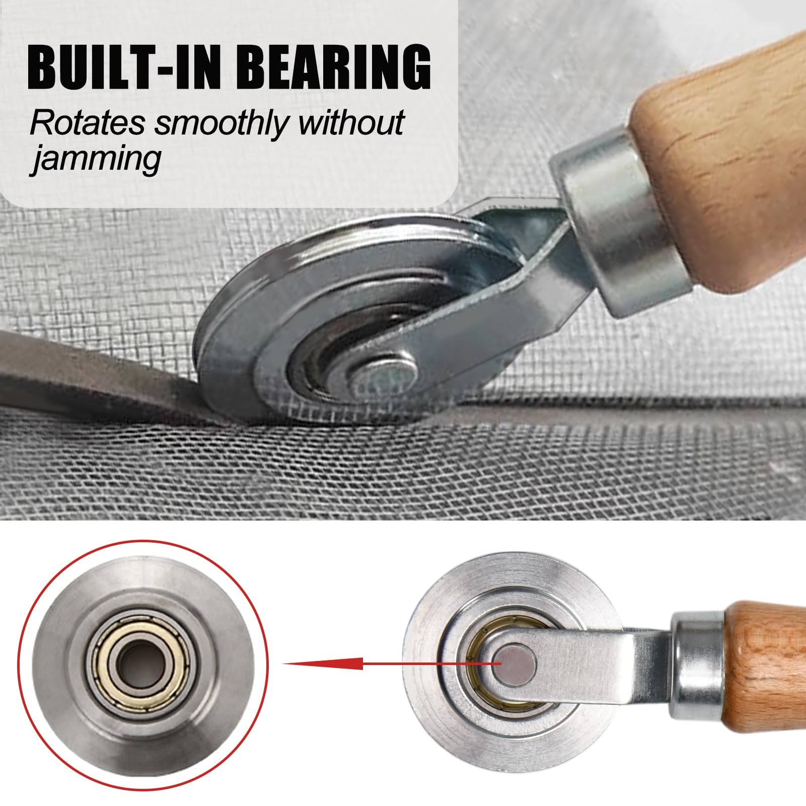 LEONTOOL Vis et Écrous Rouleau Moustiquaire 5 en 1 Kit Complet