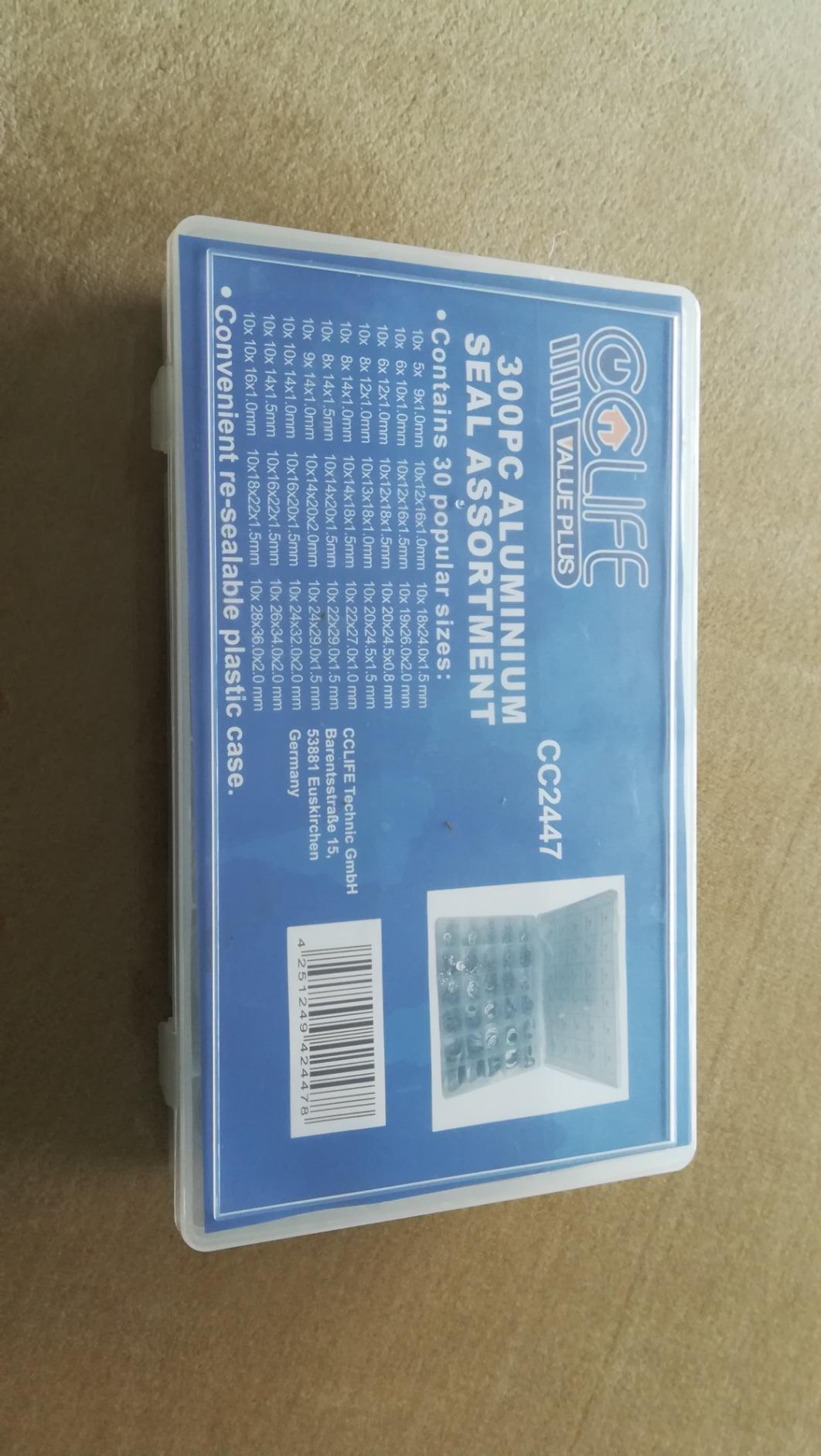 CCLIFE coffret 300 rondelles alu étanchéité vidange
