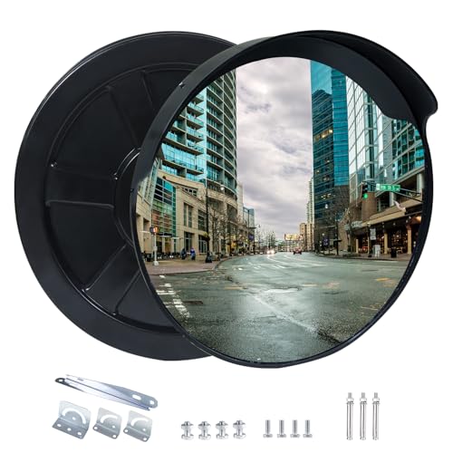 CCLIFE Miroir convexe circulation 45 cm grand angle garage