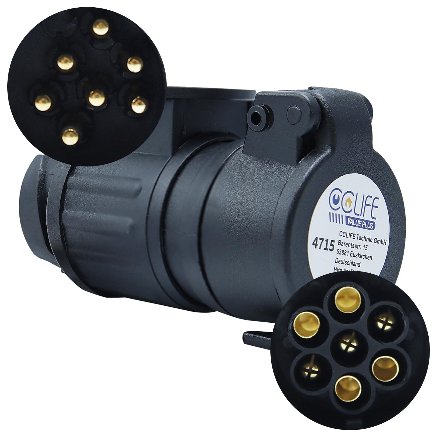 CCLIFE Electronic Tools adaptateur remorque 13 vers 7 broches 12V
