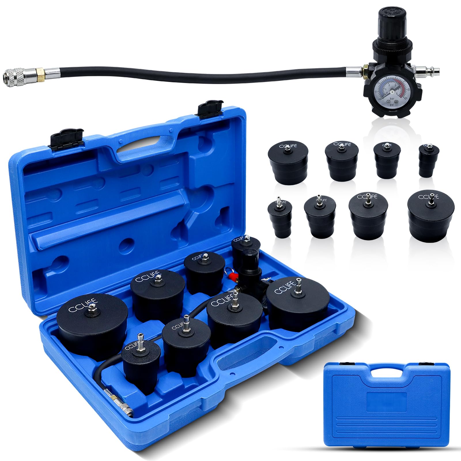 CCLIFE Test Tools testeur de fuite turbo 9 pièces 35-90 mm