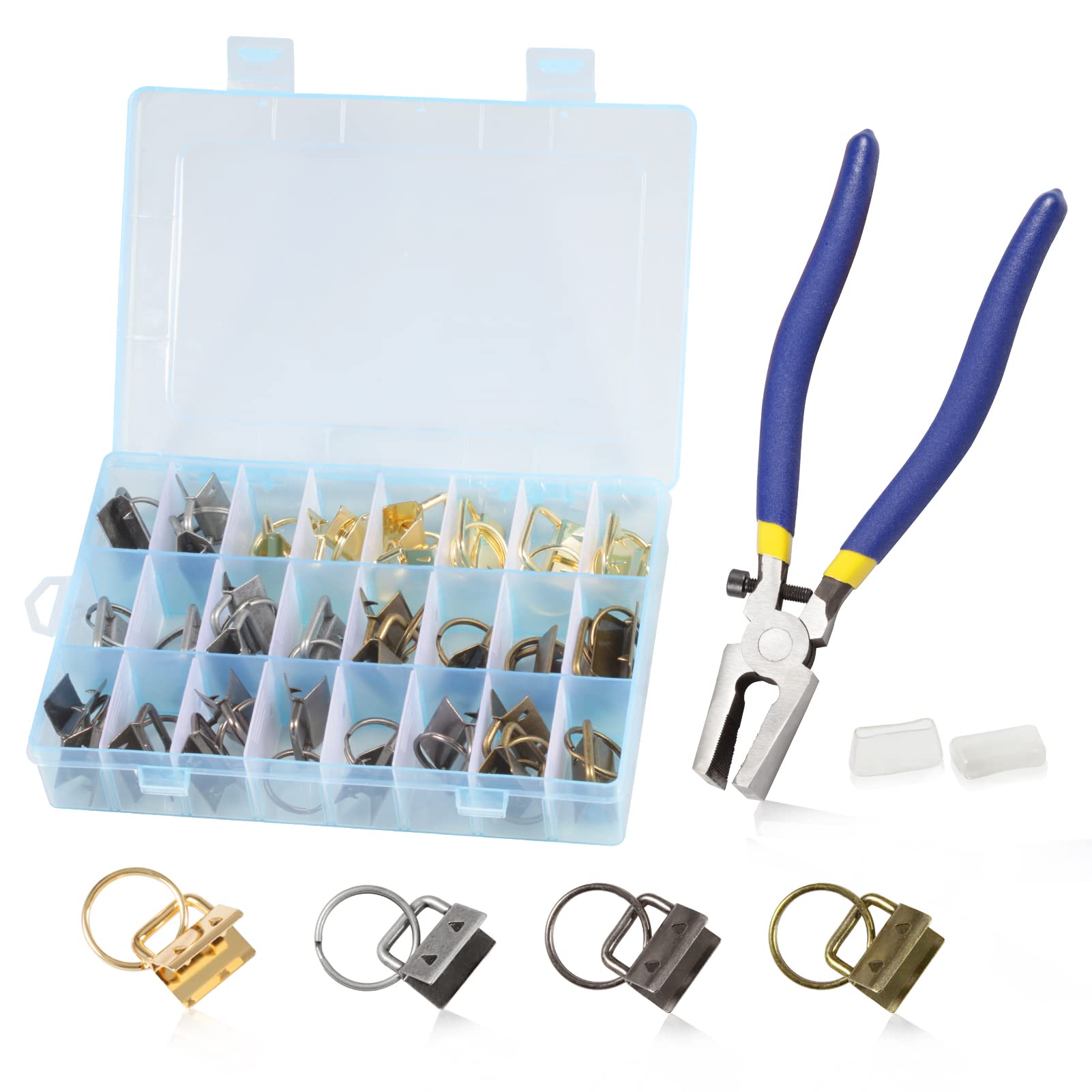 LEONTOOL Pinces Émetteurs Clés Porte-clés 32 pièces 2 cm 4 couleurs