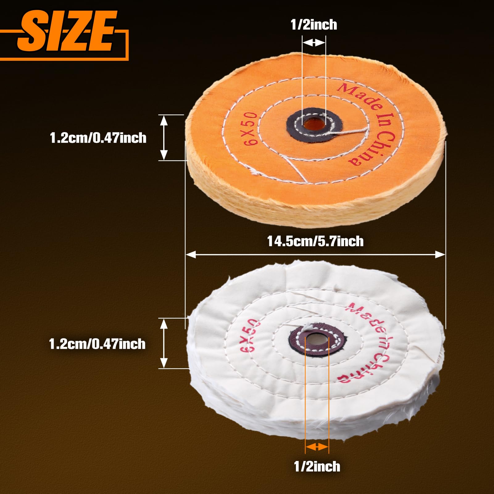 LEONTOOL Sanding disque polissage coton 145 mm lot de 2