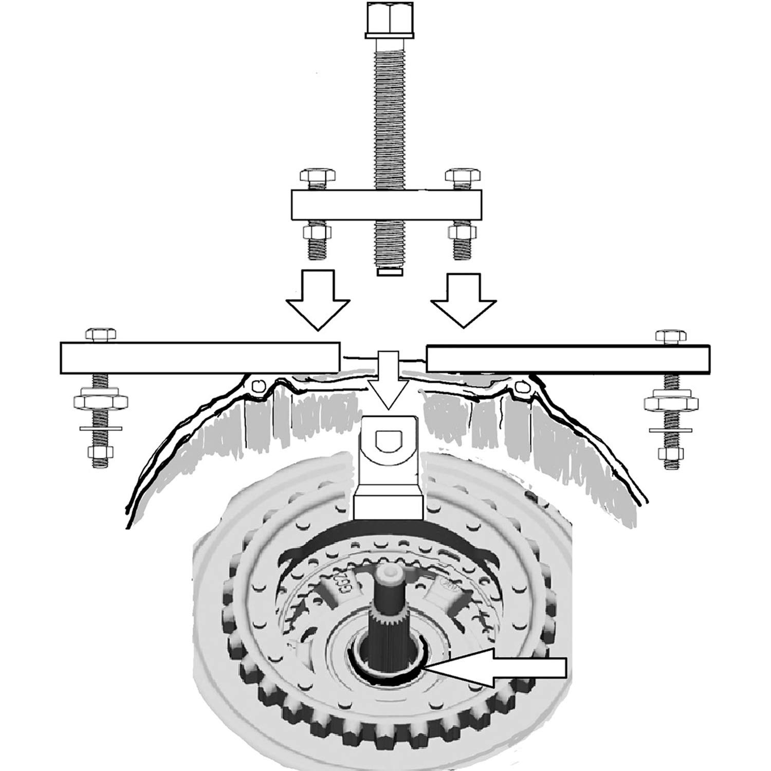 CCLIFE Clutch Tools outil double embrayage DSG 7 vitesses T10373