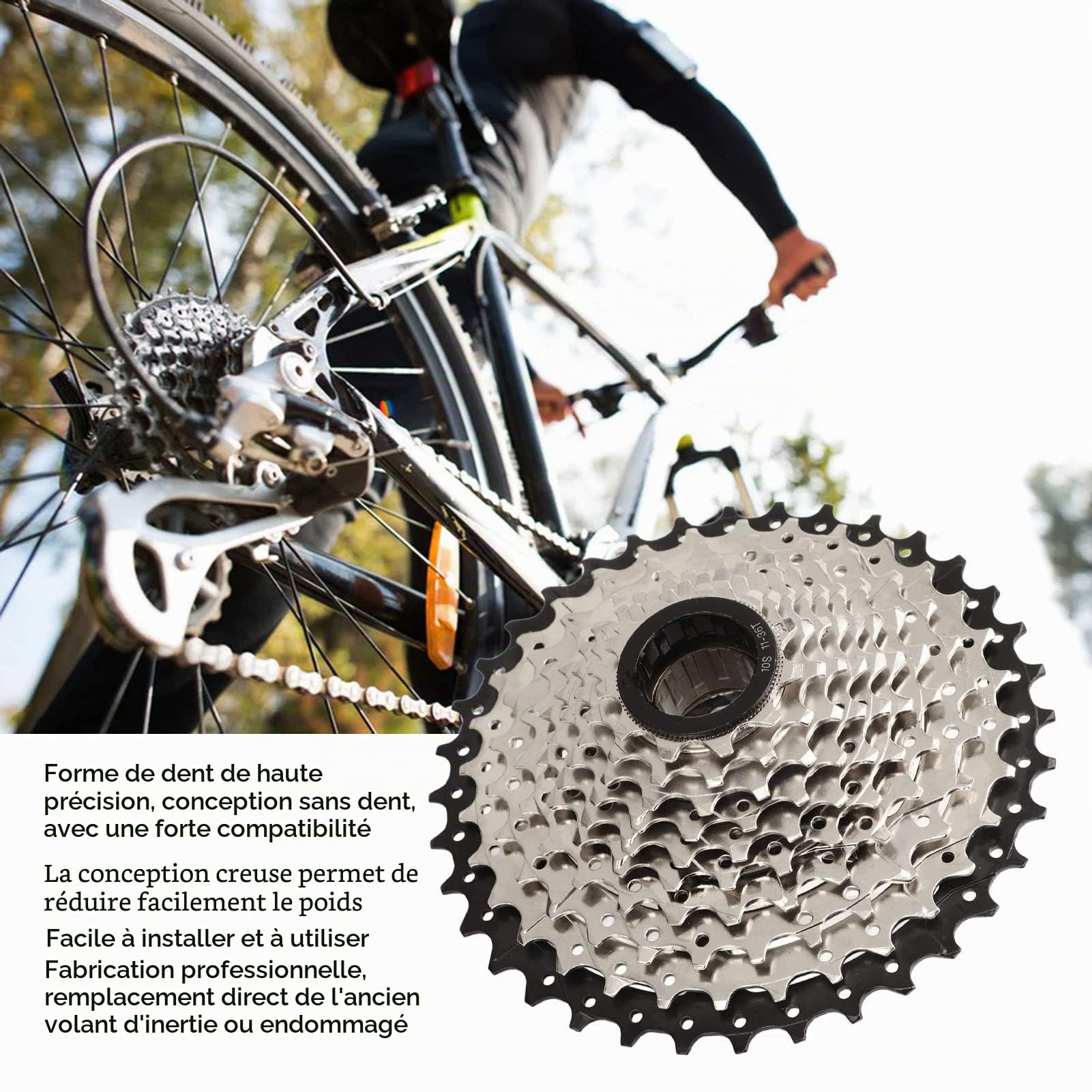 OUKENS roue libre vélo 10 vitesses 11-36T à visser