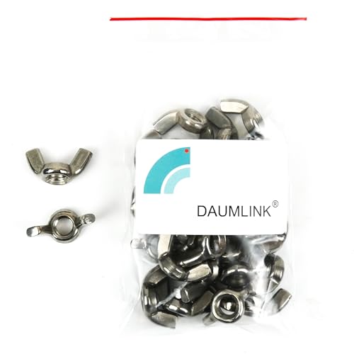 DAUMLINK Écrous Écrou papillon M8 inox 25 pièces sans outil