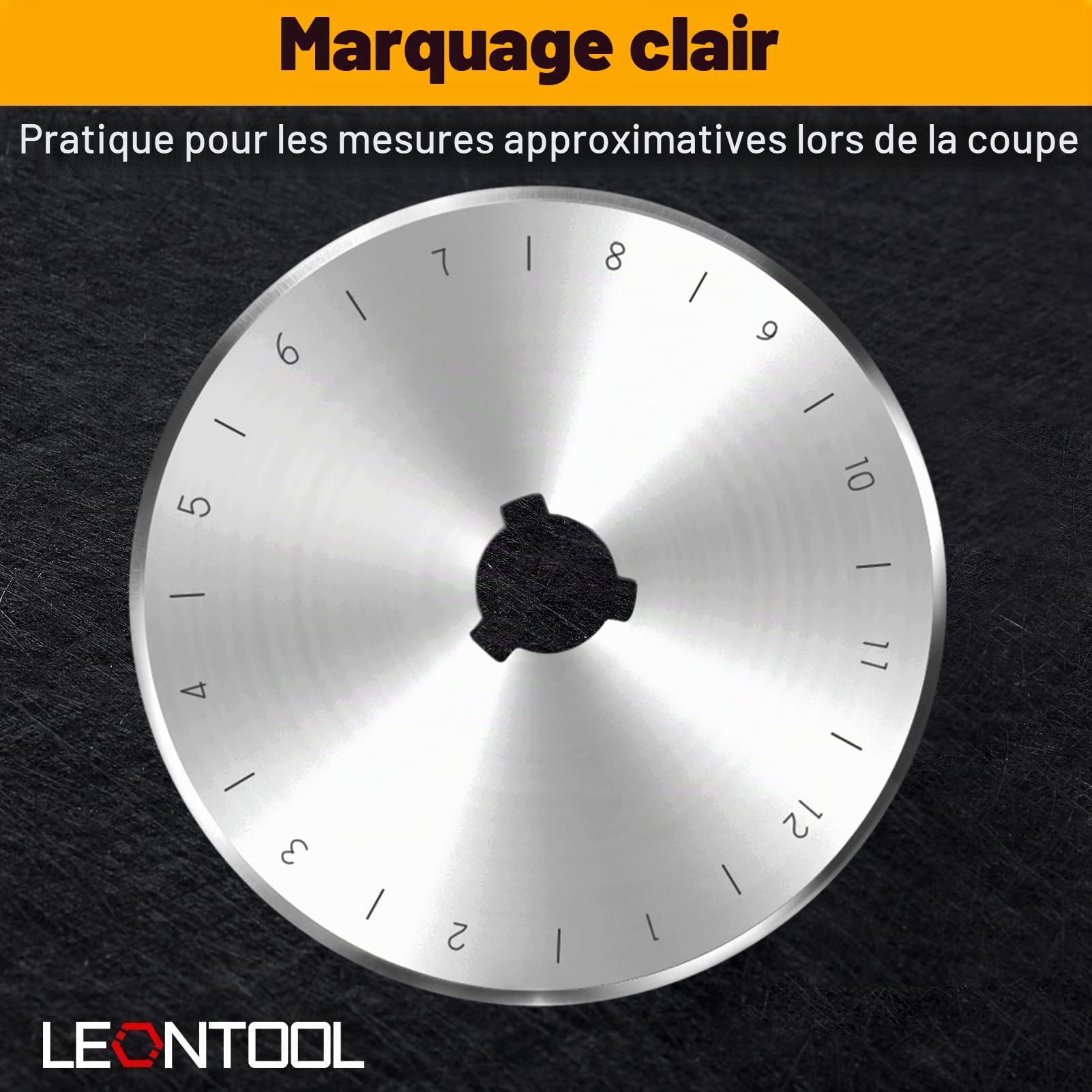 LEONTOOL Lames Rotatives 60 mm Lot de 10 Acier SK5