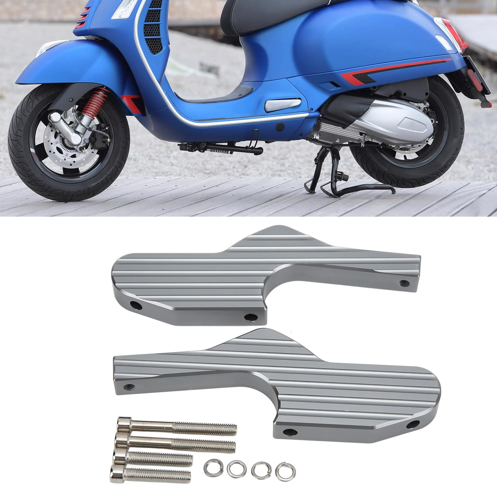 OUKENS Accessoires moto repose-pieds Vespa GTS argent