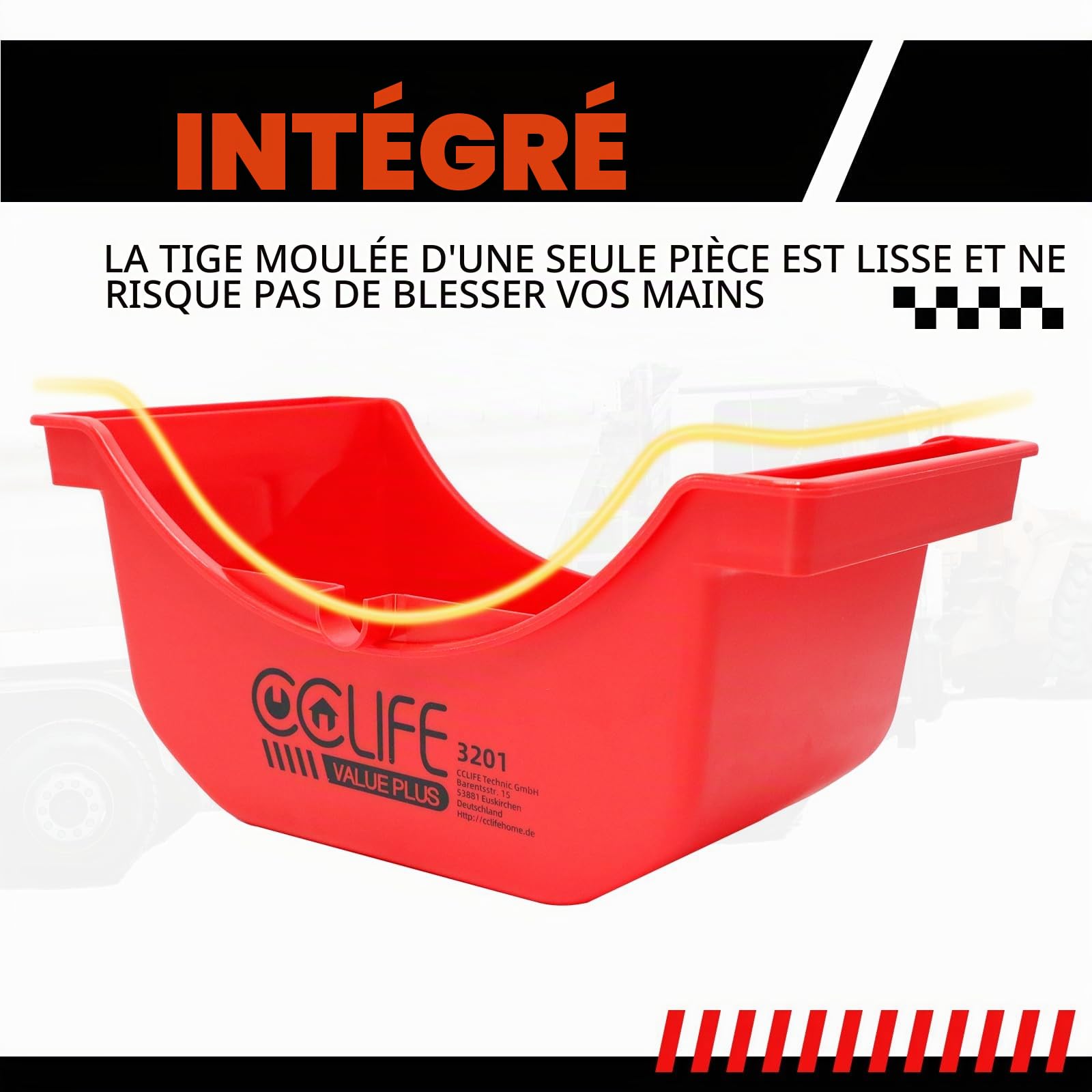 CCLIFE Oil Tools bac récupération huile 2,5 L lot 2 pcs camion