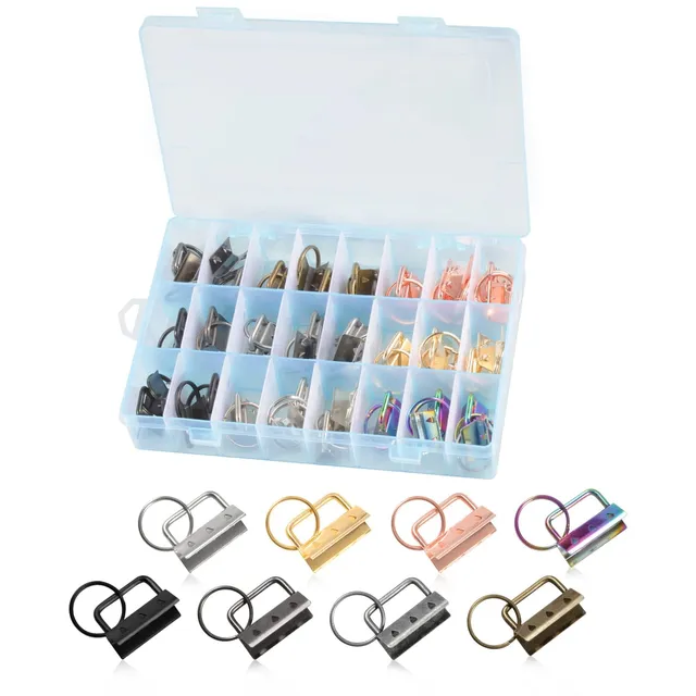 LEONTOOL Pinces porte-clés 3 cm kit 8 couleurs métal