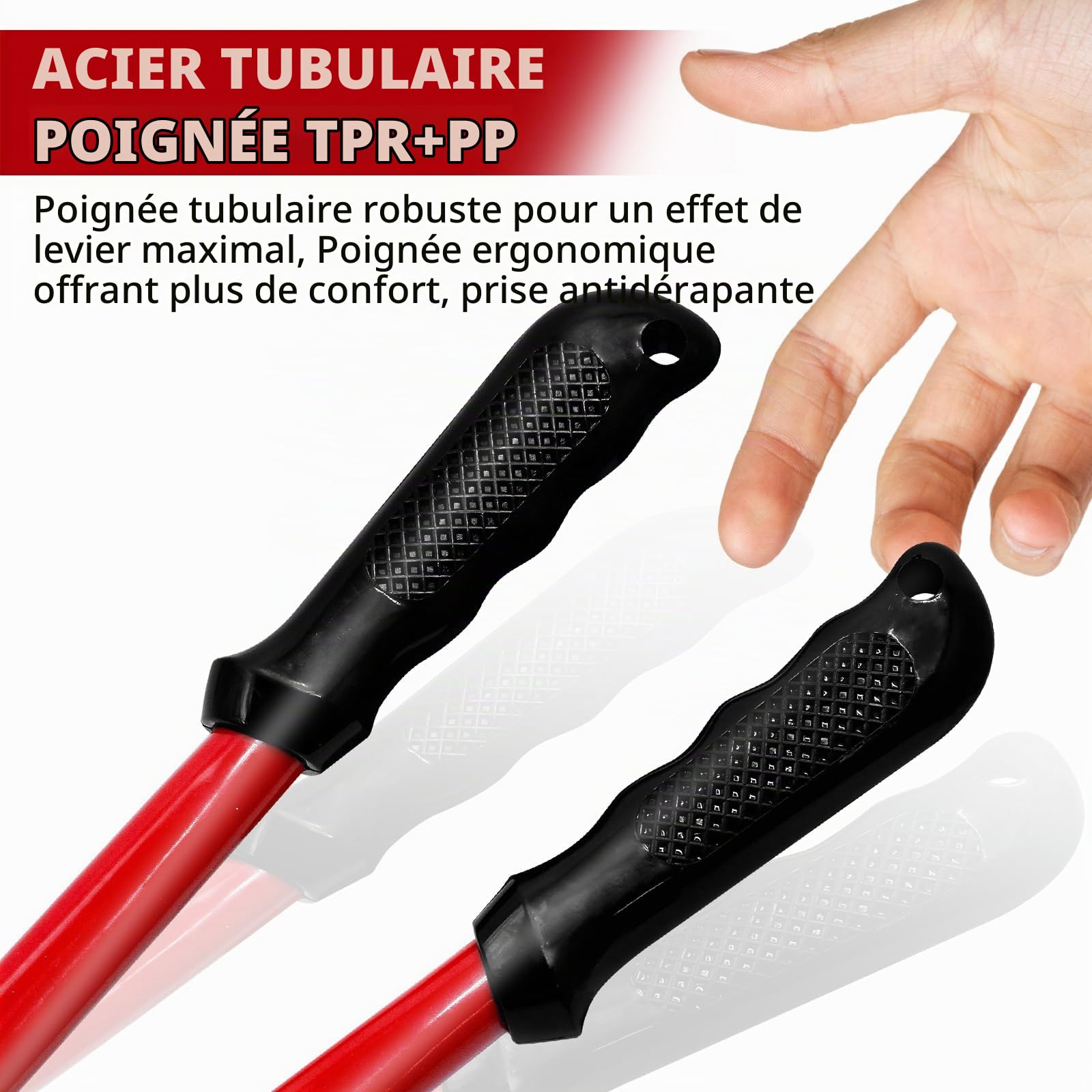 CCLife DIY Tools coupe-boulons 300 mm coupe 4 mm Cr-Mo