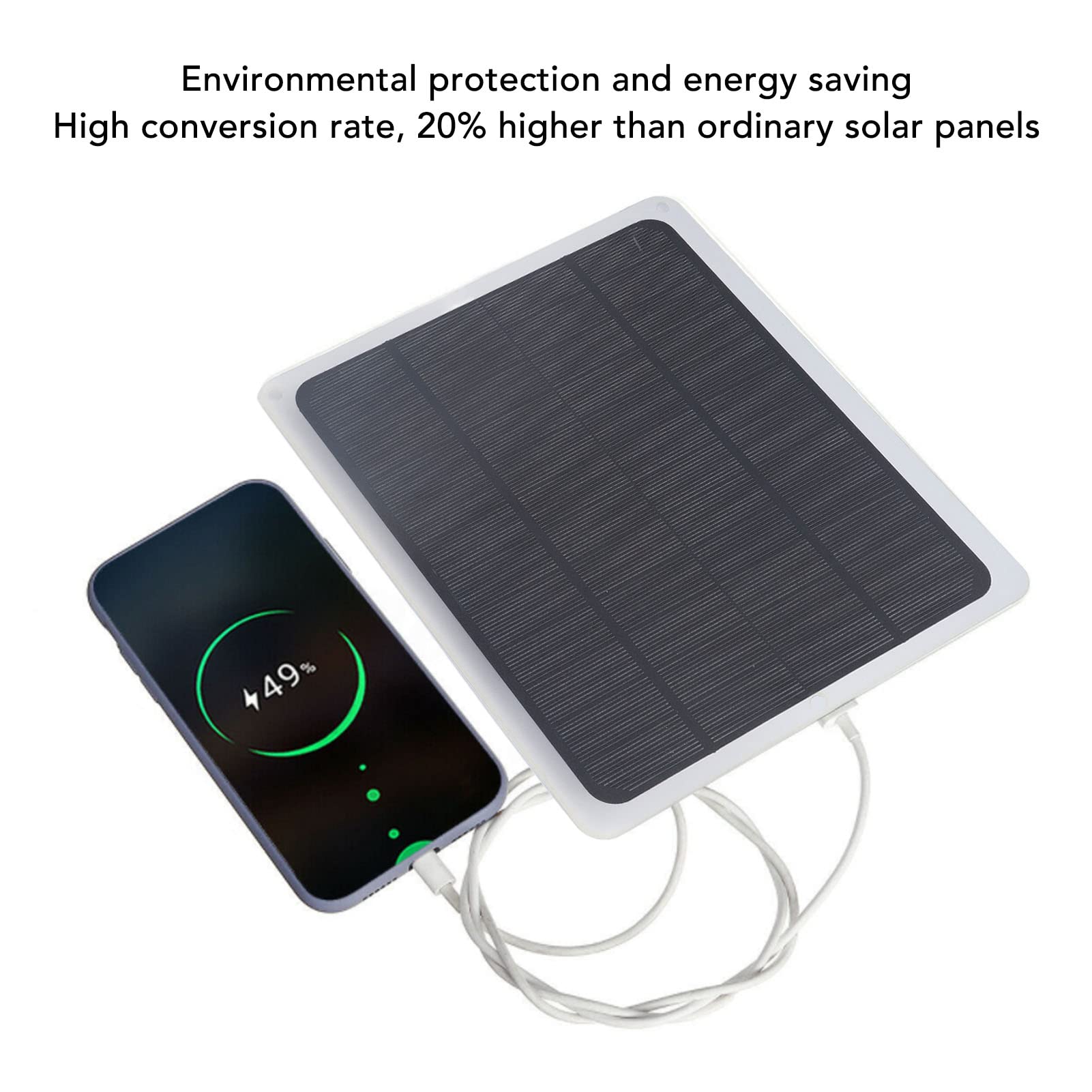 Jadeshay Solaire Photovoltaïque 20W 12V panneau solaire flexible USB