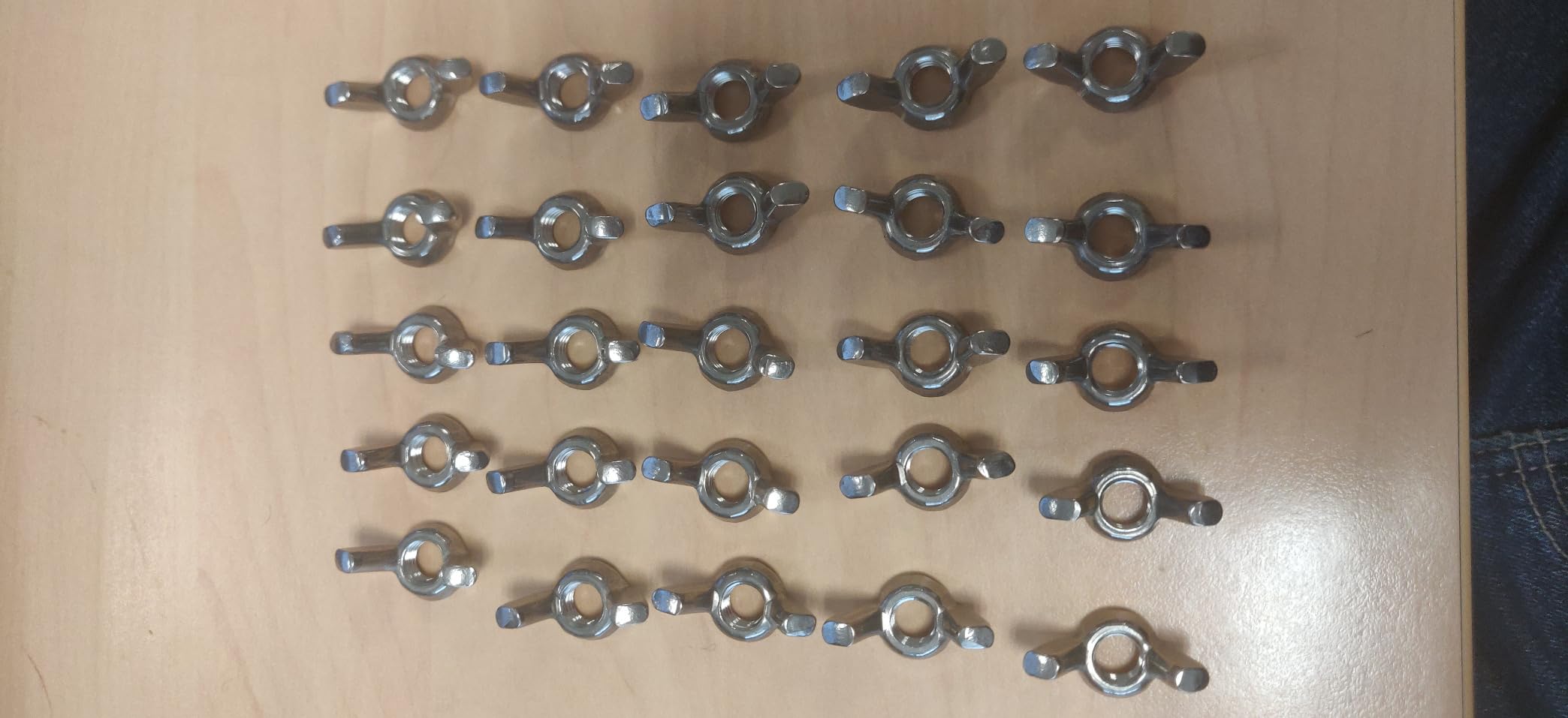 DAUMLINK Écrous Écrou papillon M5 inox 25 pièces sans outil