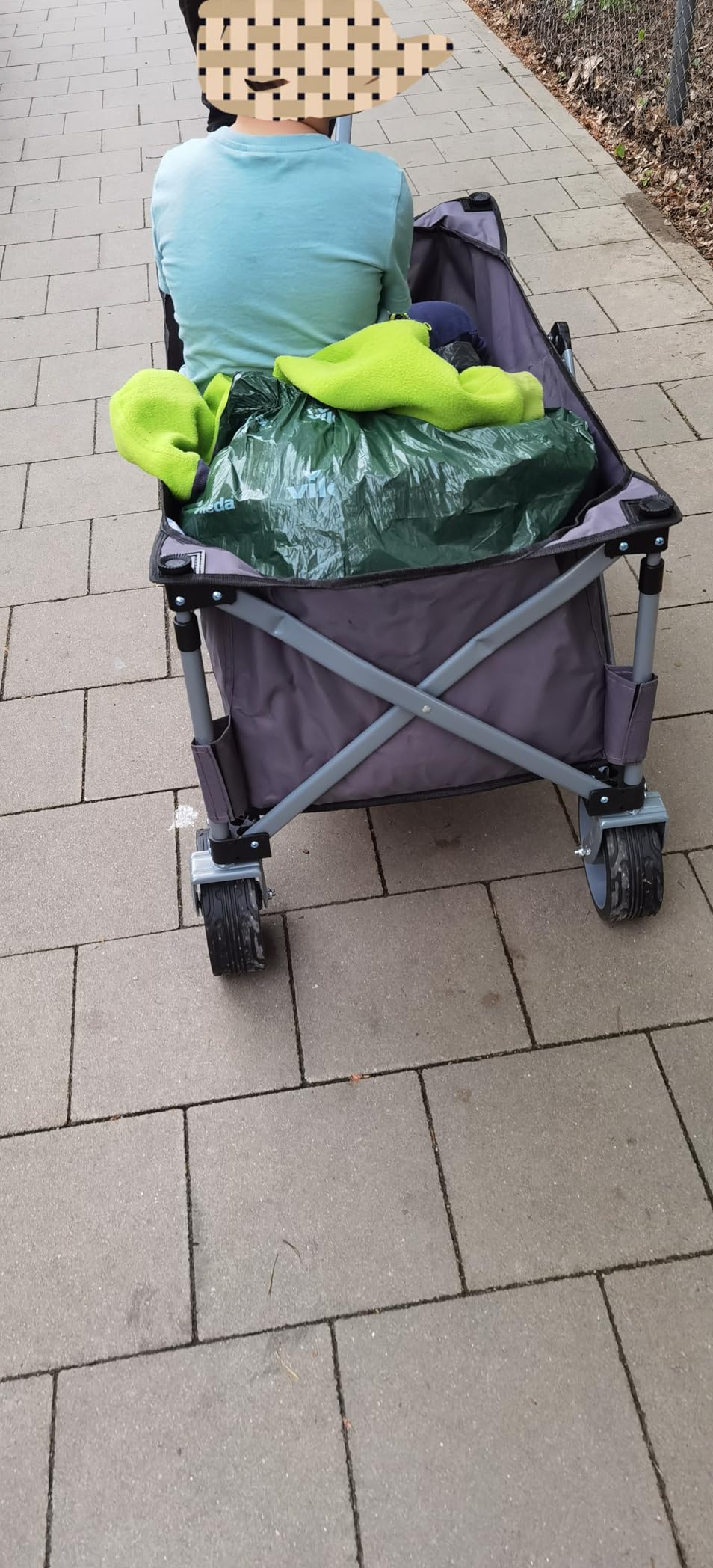 CCLIFE Chariot transport pliable 80 kg noir