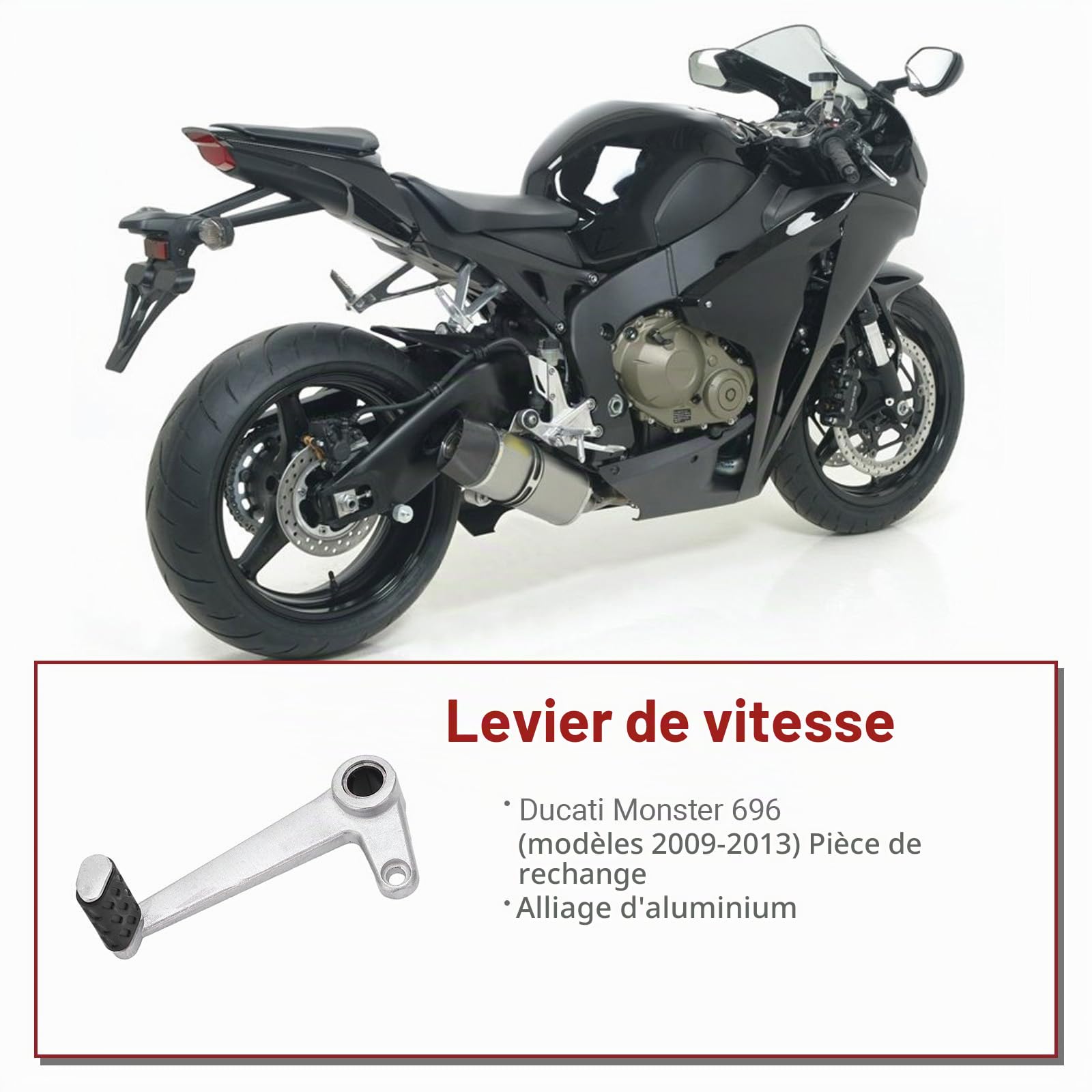 OUKENS Levier de vitesse Monster 696 aluminium Ducati 2009-2013