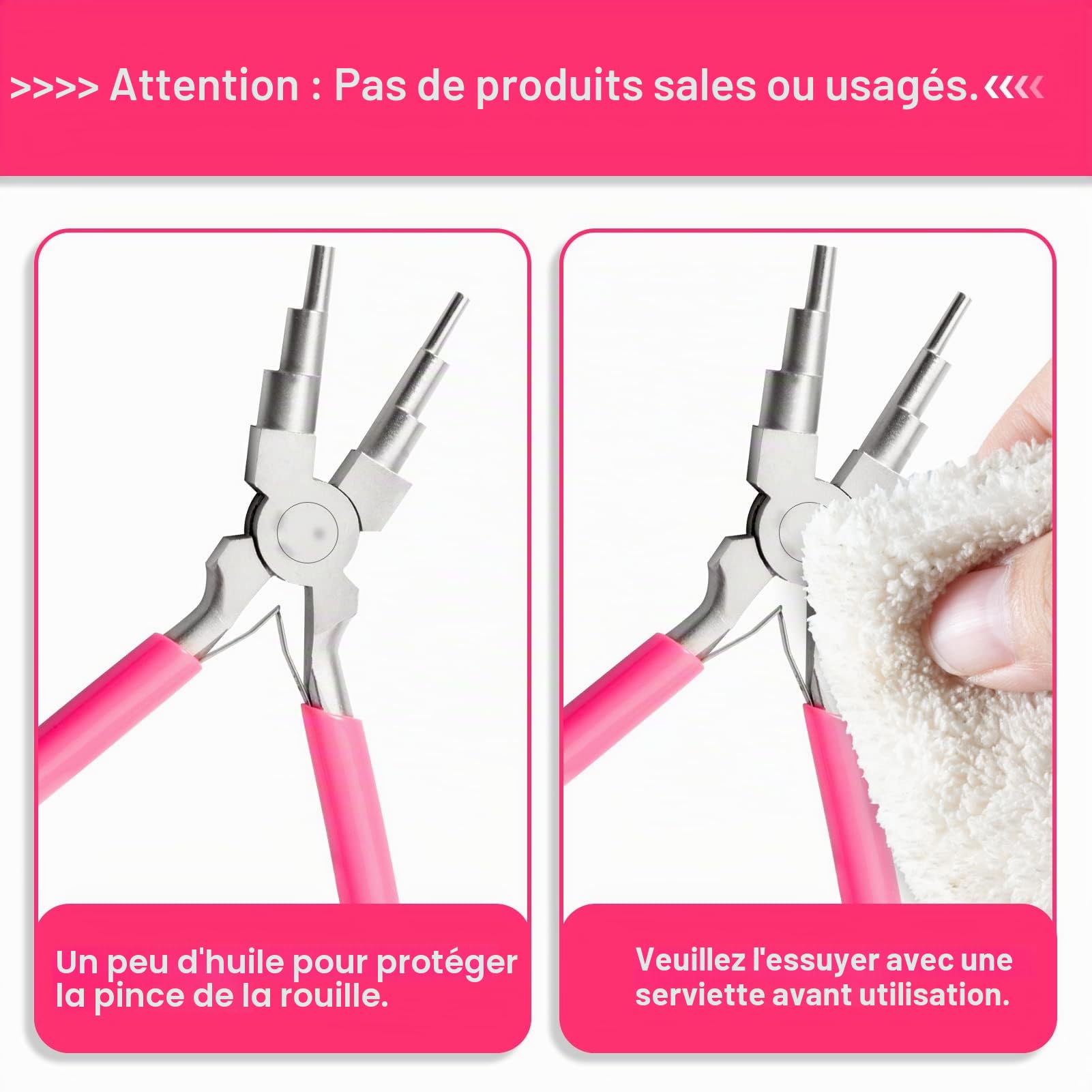 LEONTOOL Pinces pince à bijoux 6 en 1 3-10 mm 15,2 cm