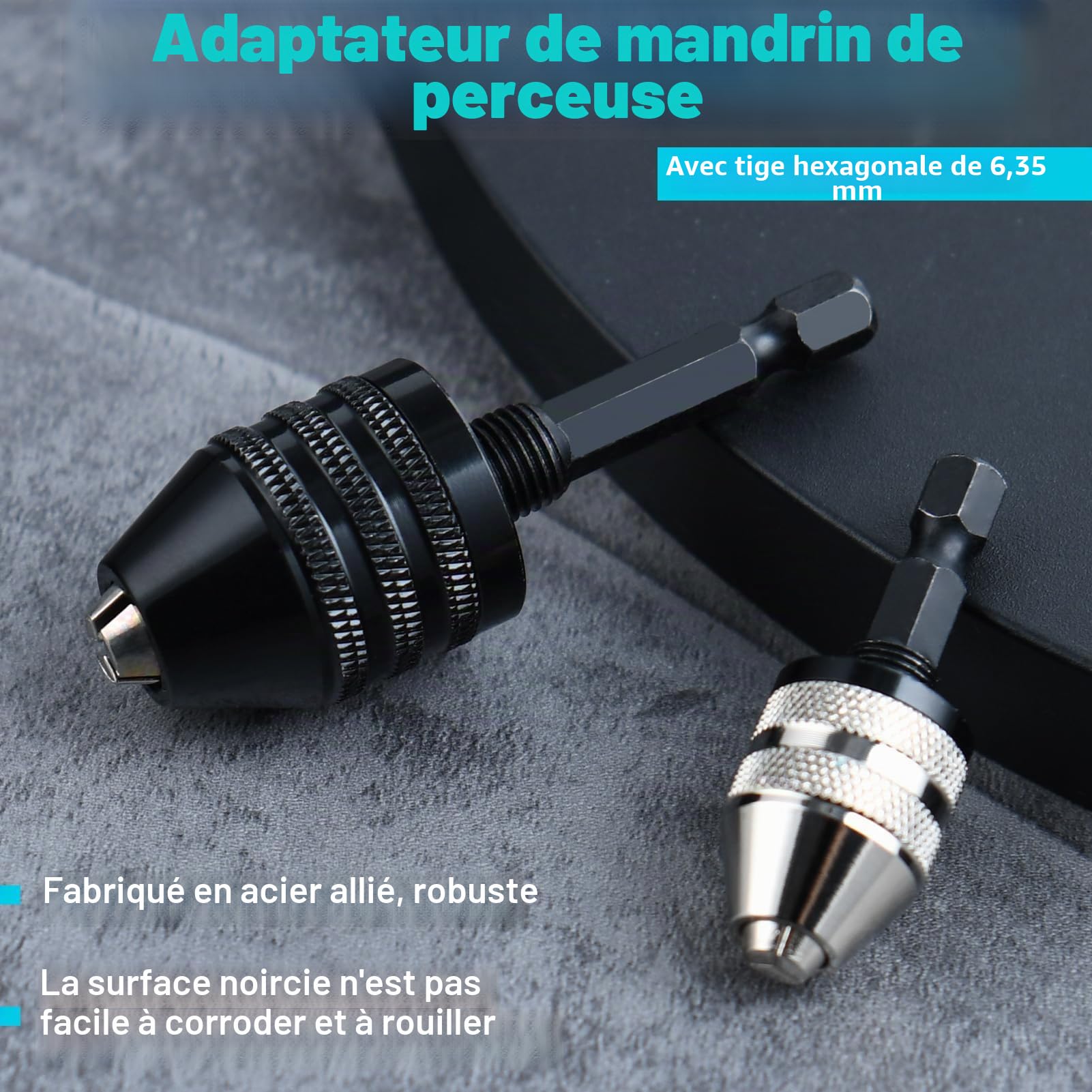 LEONTOOL Tournevis adaptateur mandrin hexagonal lot de 2
