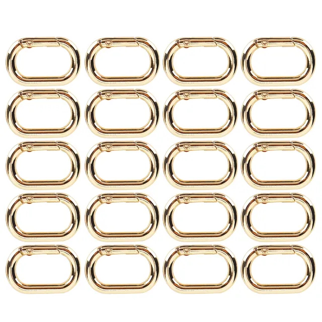OUKENS Mousqueton ovale alliage doré lot de 20