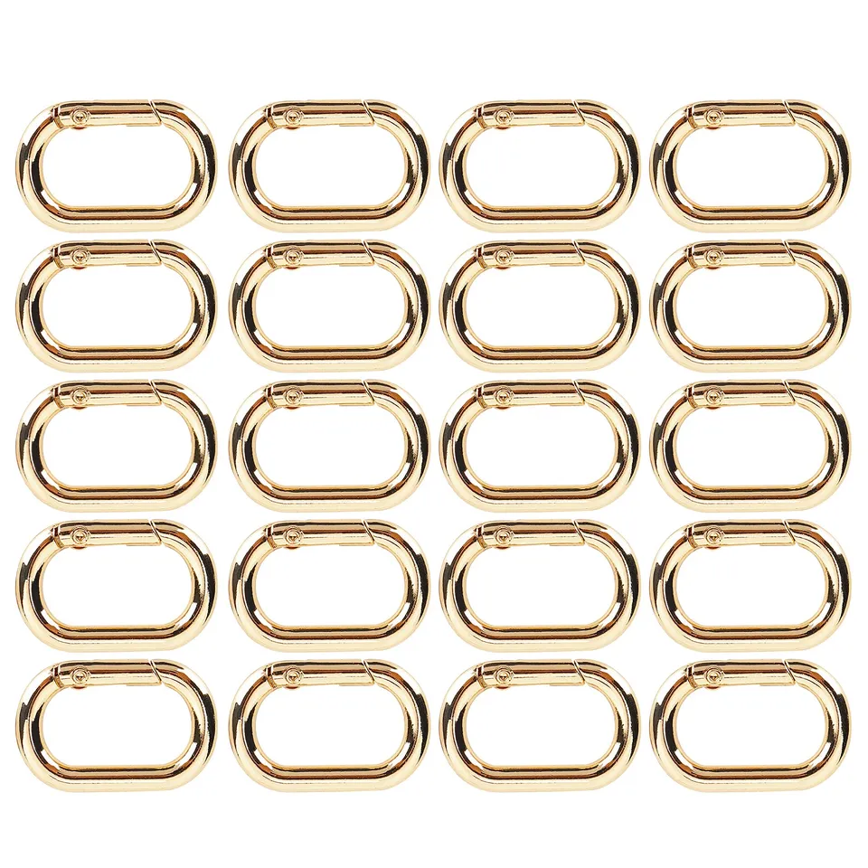 OUKENS Mousqueton ovale alliage doré lot de 20