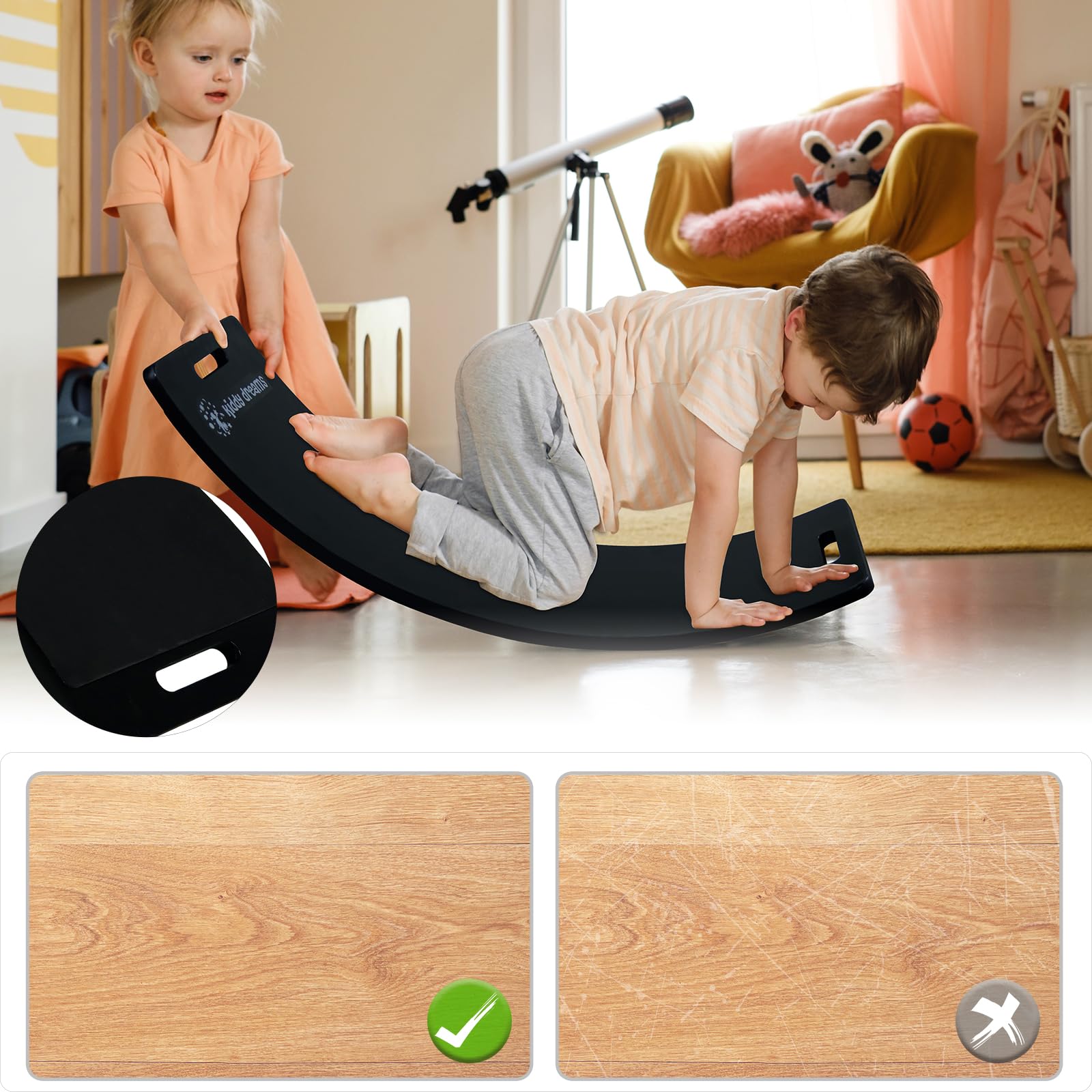 CCLIFE Balance Board planche équilibre bois enfant 85 cm