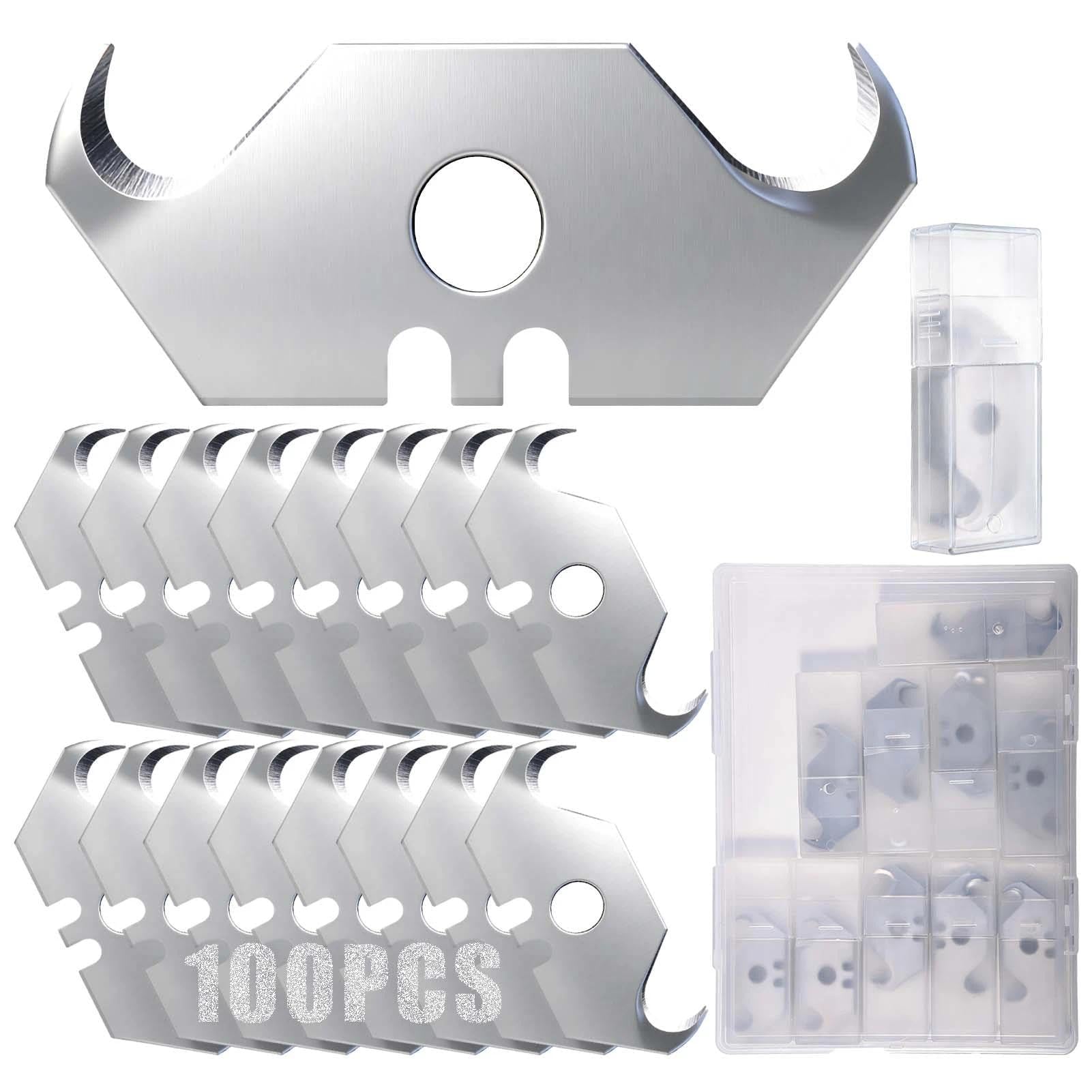 LEONTOOL Lames Cutter Utilitaire Lot de 100 Acier Carbone