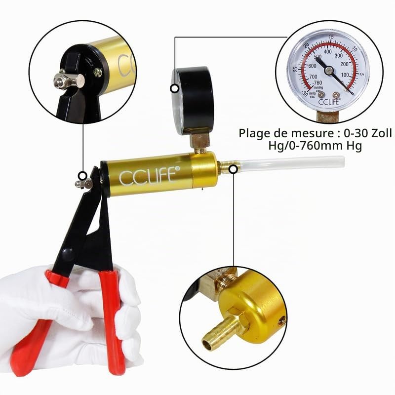 CCLIFE Purgeur Frein Pompe à Vide Liquide Auto Moto