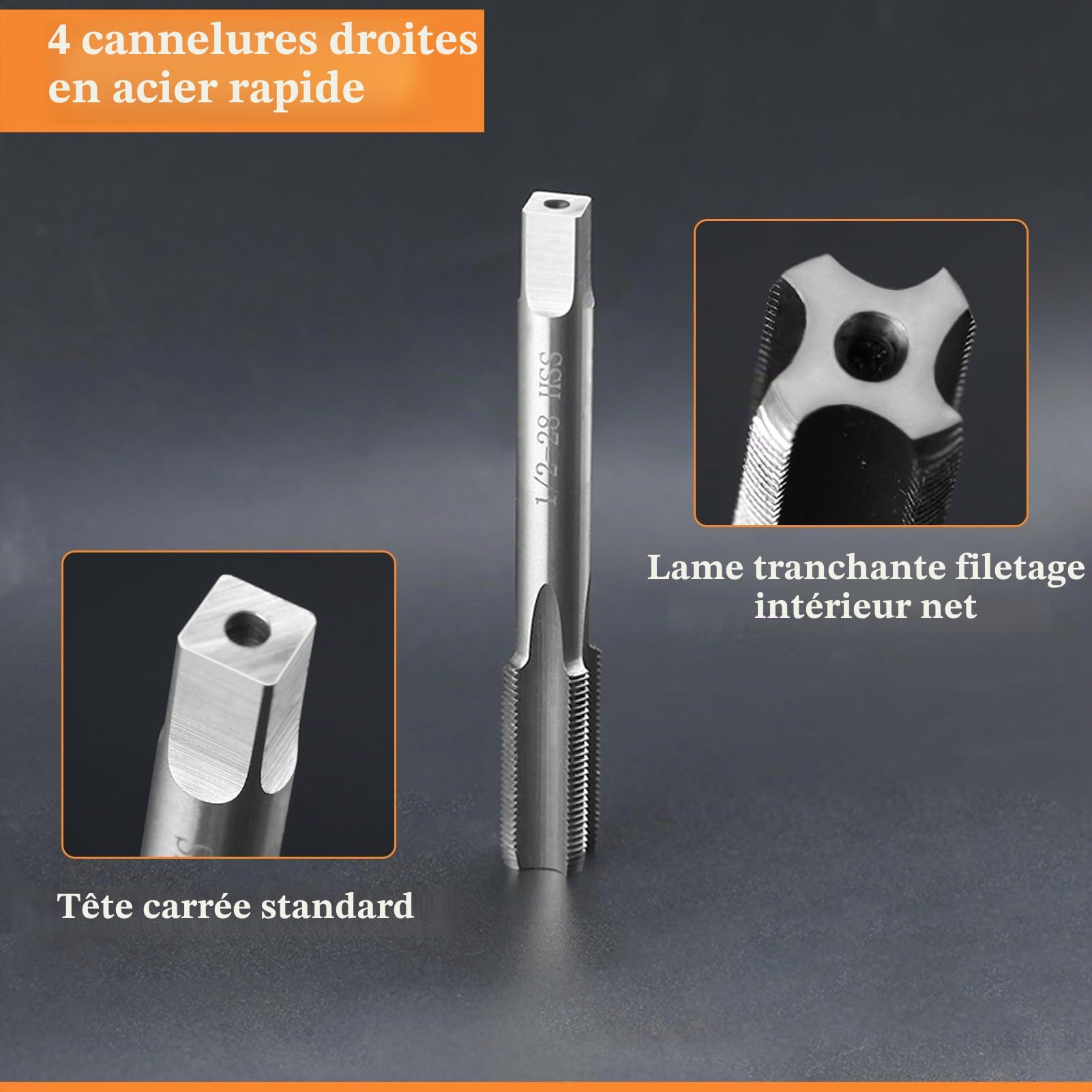 LEONTOOL Taraud filière 1/2"-28 UNEF HSS kit 2 pièces